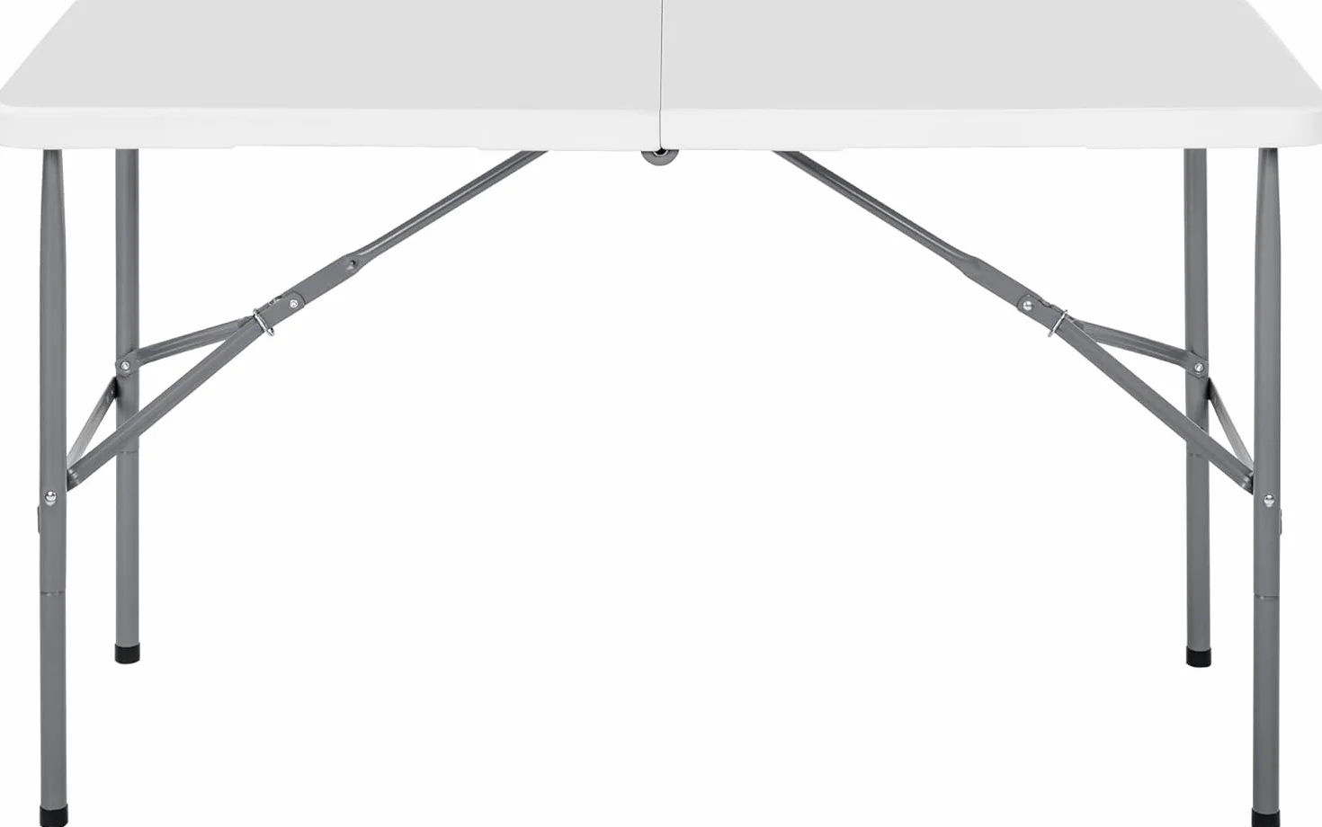 Mesa plegable camping portátil rectangular 122x61cm 120kg blanca