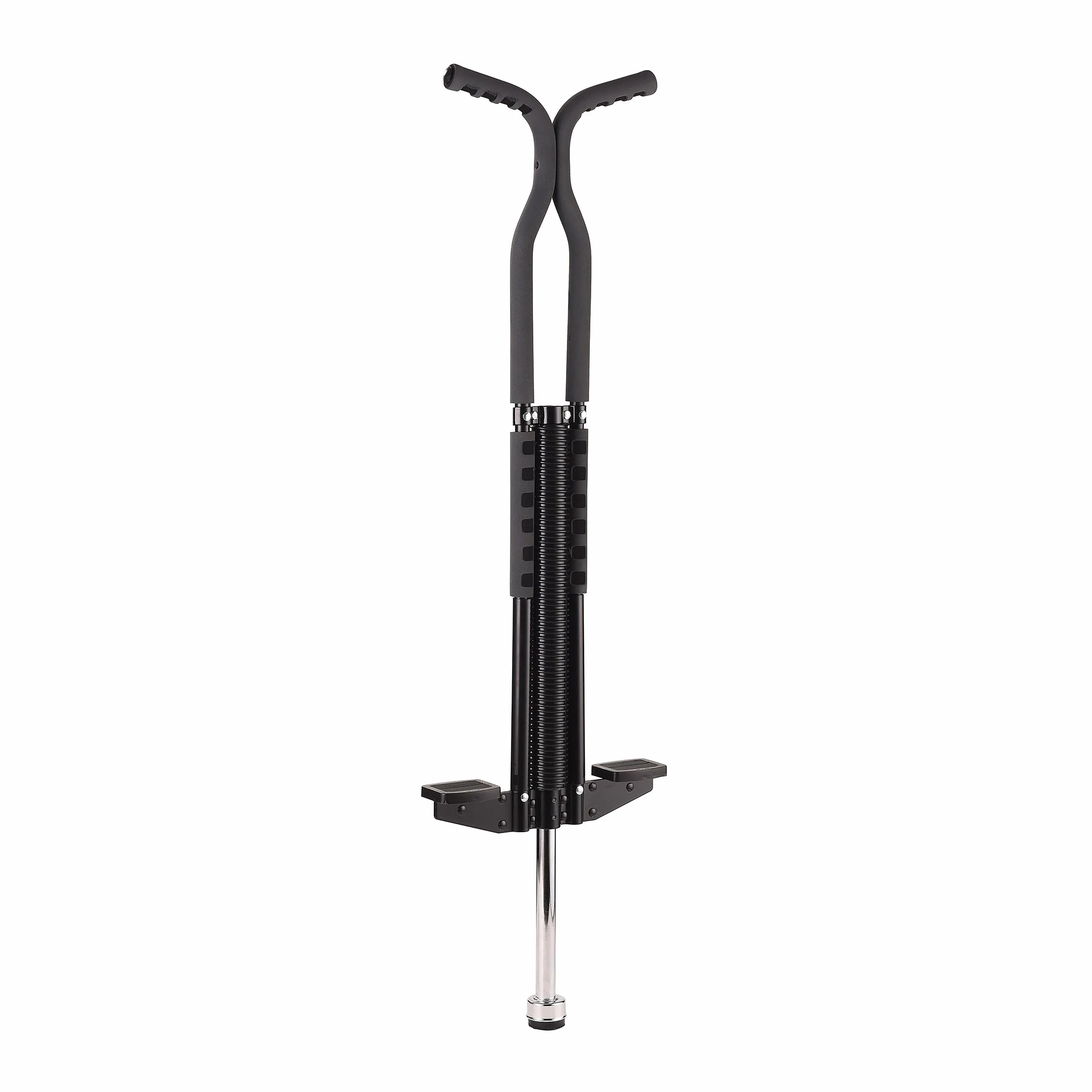 Relaxdays Pogo Stick para niños, Saltador Acolchado, Antideslizante, Acero Inoxidable, hasta 60 kg, 103x29x6 cm, Negro