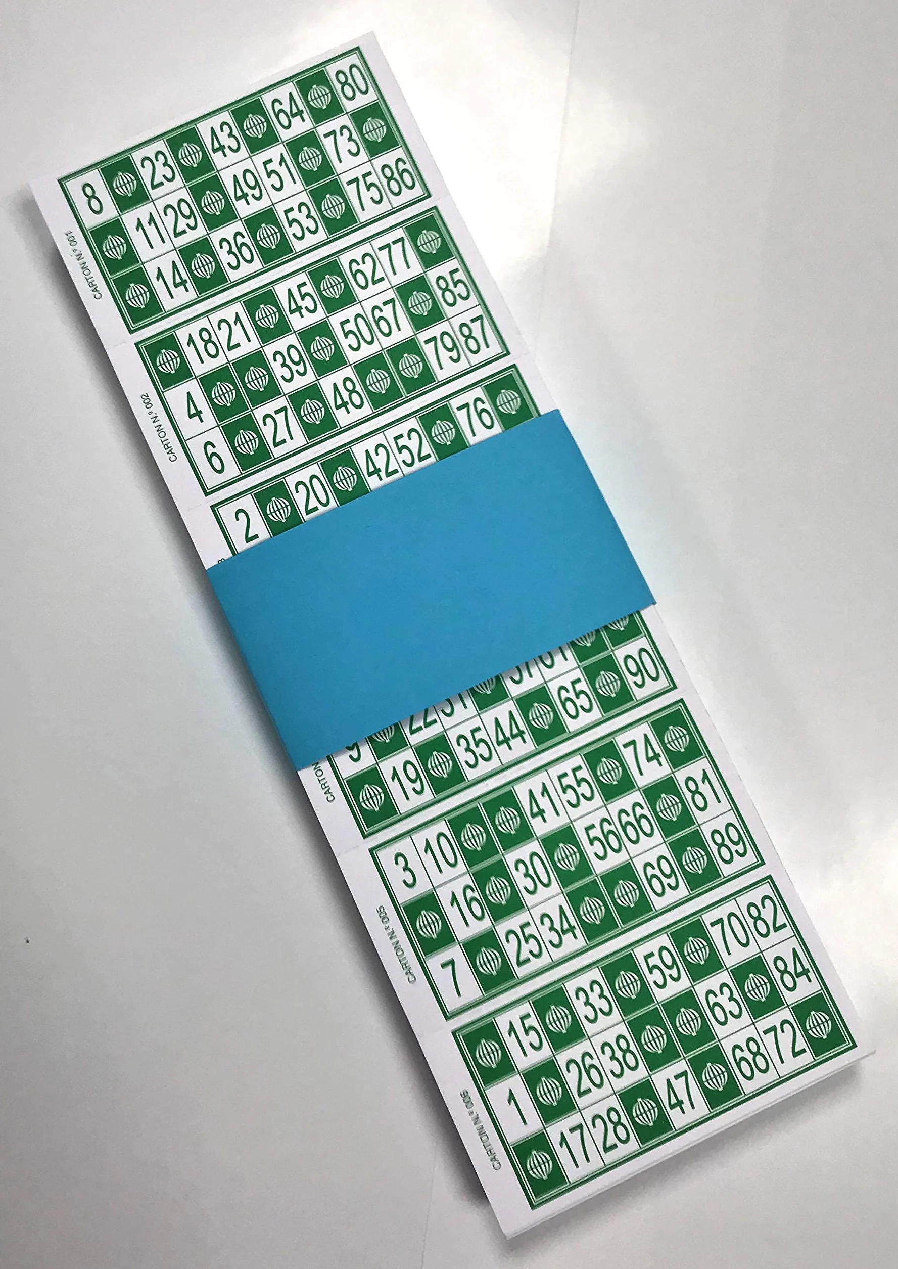 Genérico 600 Cartones para Bingo Tradicional De 90 Bolas (Verde)