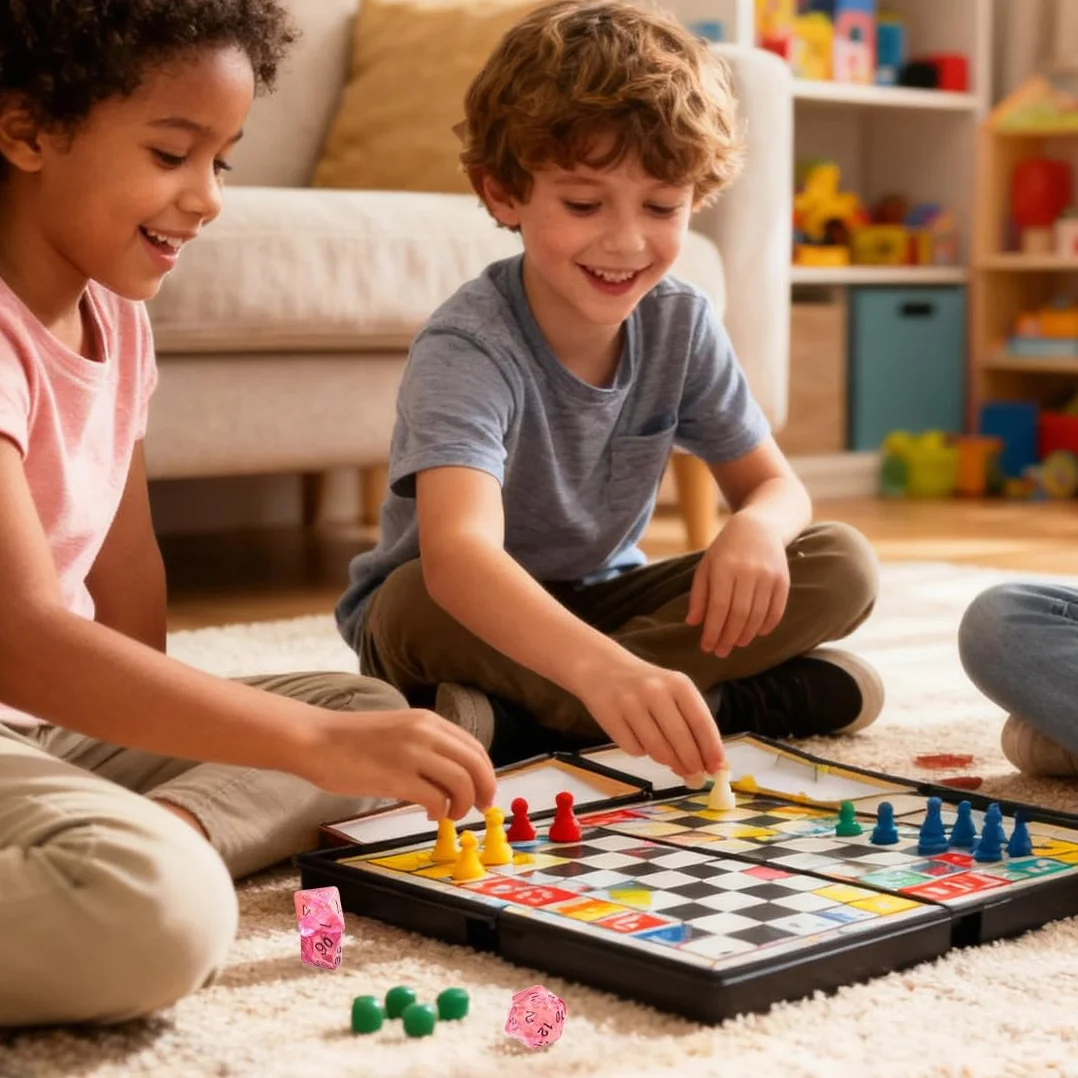 Set de 7 Dados Poliédricos (rosa)