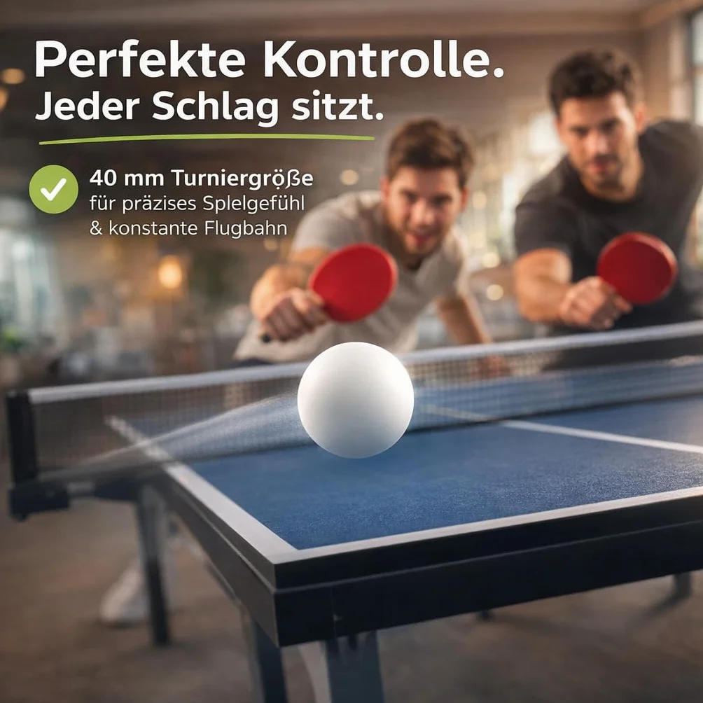 Pelotas de Ping-Pong TK Gruppe Timo Klingler 40 mm Blancas para Tenis de Mesa
