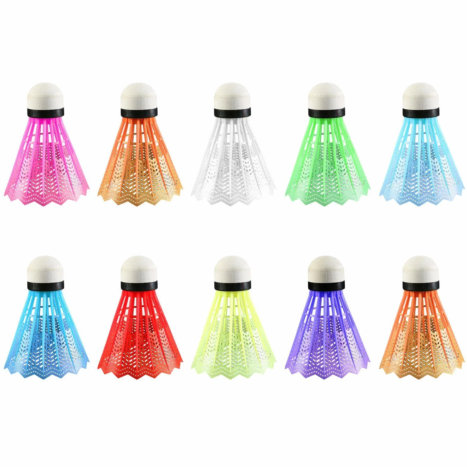 Bádminton Colorido 10 Piezas, Accesorios Entrenamiento, Plástico Duradero