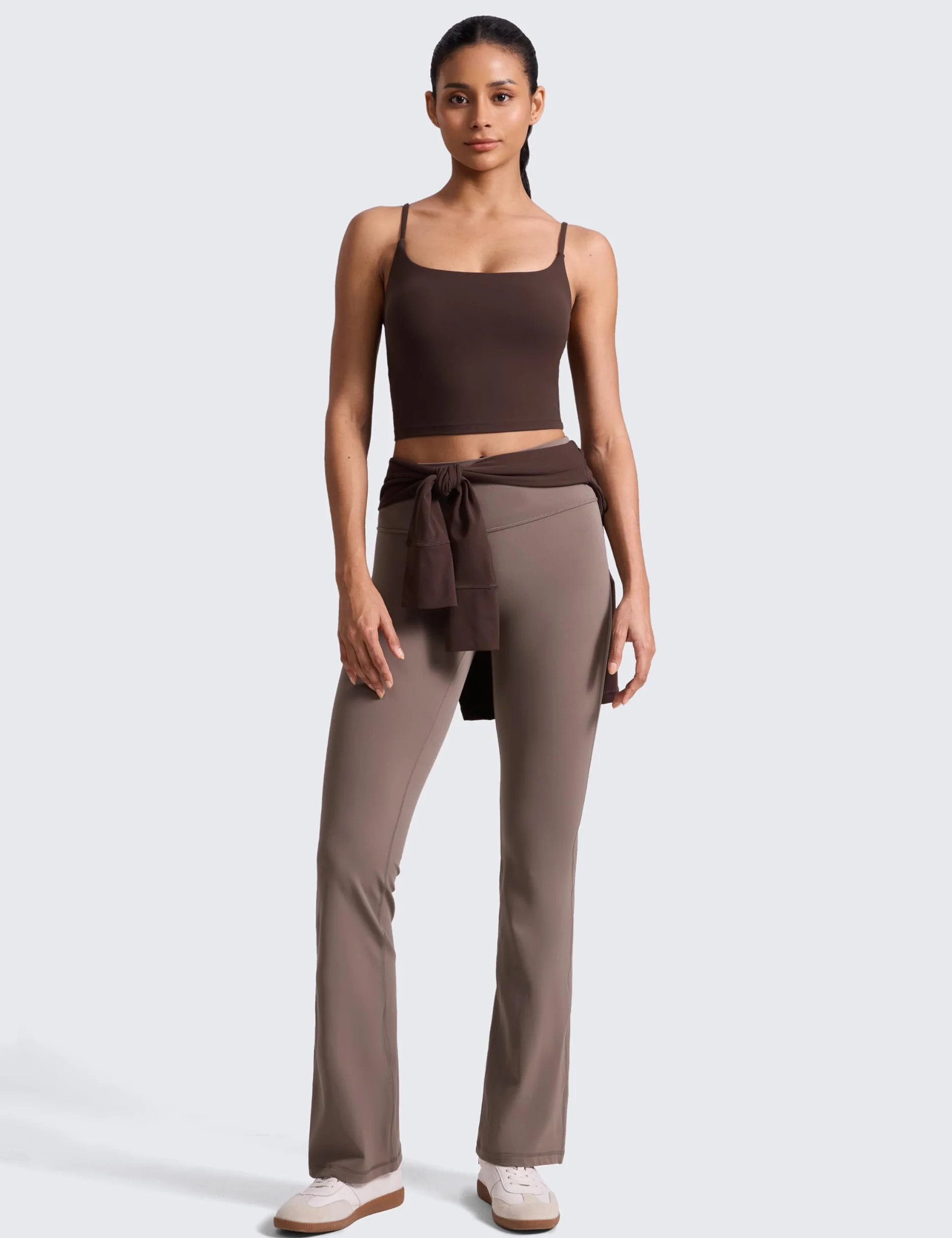 CRZ YOGA Butterlift Sujetador Deportivo Mujer Cuello Redondo Espalda en U Crop Top