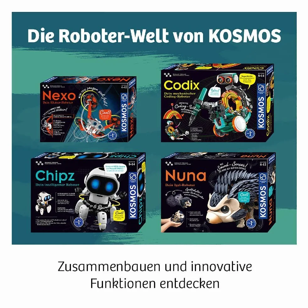 Kosmos 620646 Codix-Du Coding Robot Juguete de Experimentación, 29 x 42,6 x 8 cm