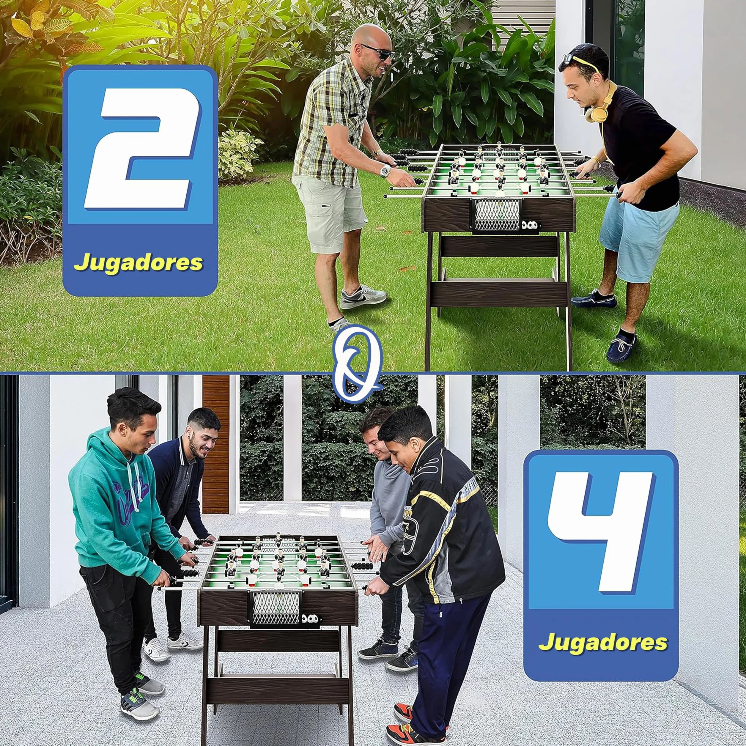 Serenelife futbolin, Tamaño competitivo de 48”, Futbol, para la casa, Sala de Juegos, Arcade