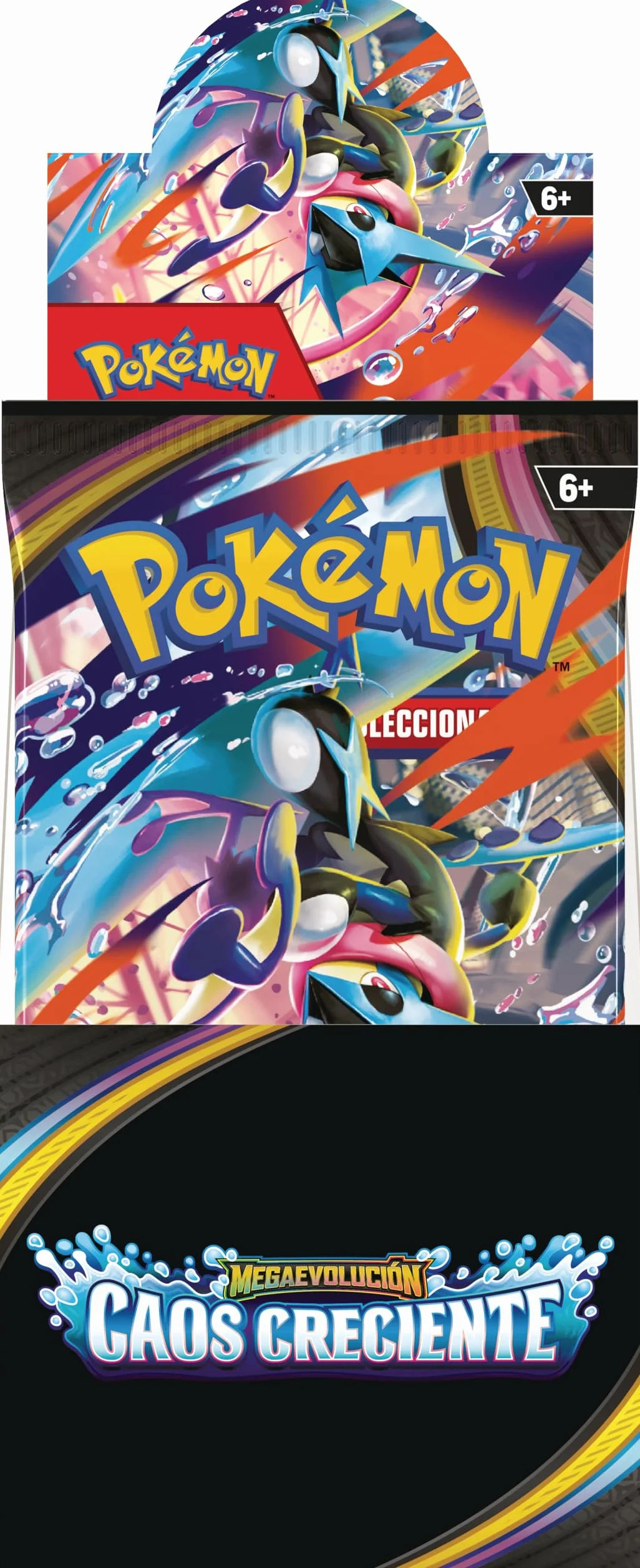 Pokémon Expositor Sobres Mejora Megaevolución Caos Creciente 18 Sobres