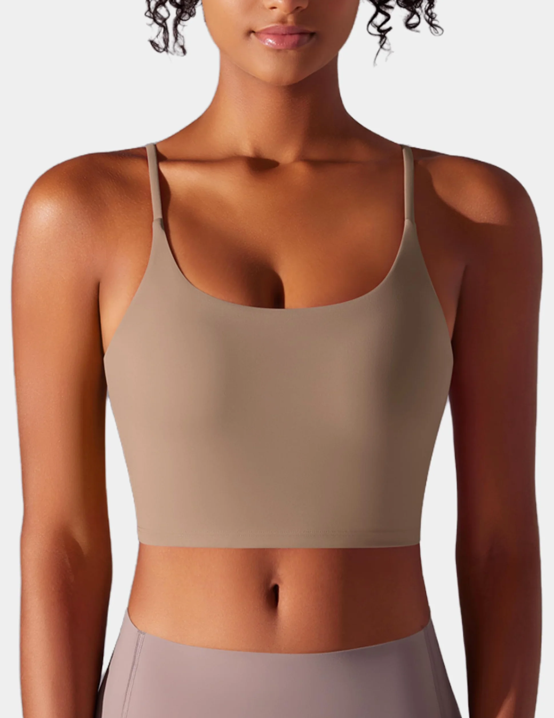 Sujetador Deportivo Mujer Transpirable Sujeción Media Almohadillas Fijas Fitness Yoga Entrenamiento Sin Aro