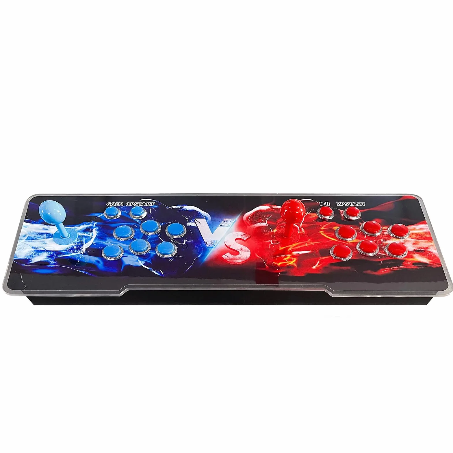 Caja de Juegos callejeros Consola de Juegos Retro para PC, proyector y TV, 2-4 Jugadores, 1280 x 720, Juegos 3D, búsqueda/Oculta/Guarda/Carga/Pausa Juegos, Lista de Favoritos (DX 9800)