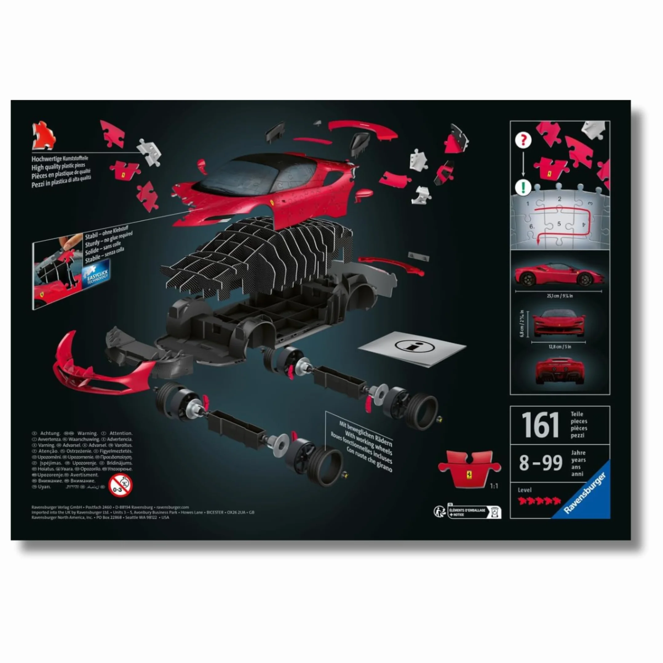 Ravensburger Puzzle 3D Ferrari SF90 Stradale Maqueta de Coche 108 Piezas