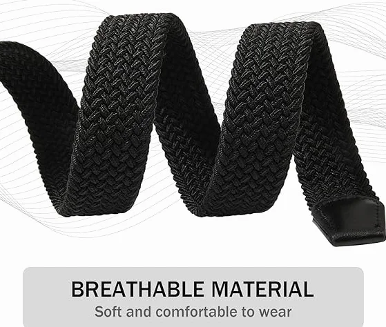 Cinturón niño elástico con hebilla de metal para golf softbol jeans uniformes