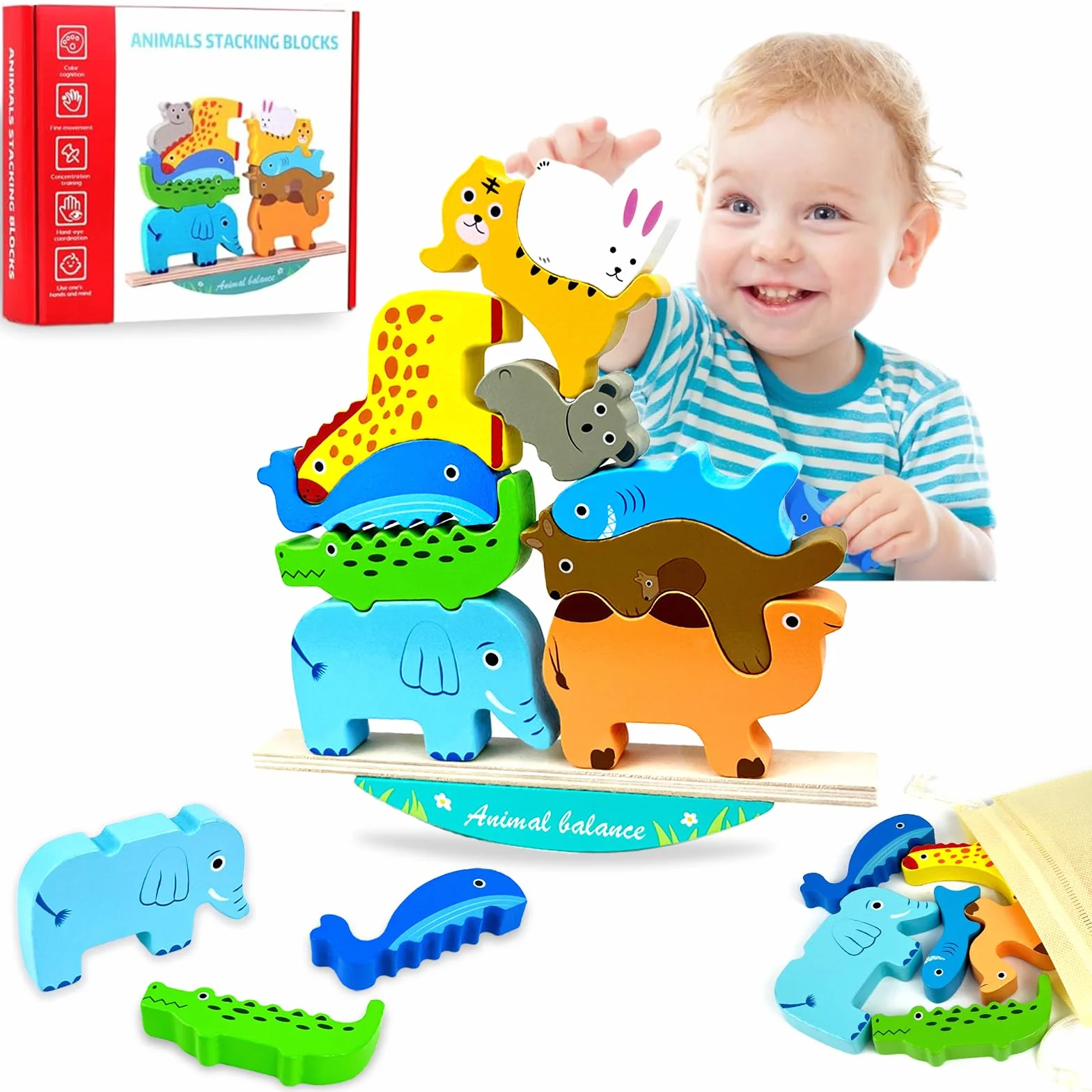 Juguetes Montessori Juegos Niños 2-6 Años, Madera, Educativos, Regalo