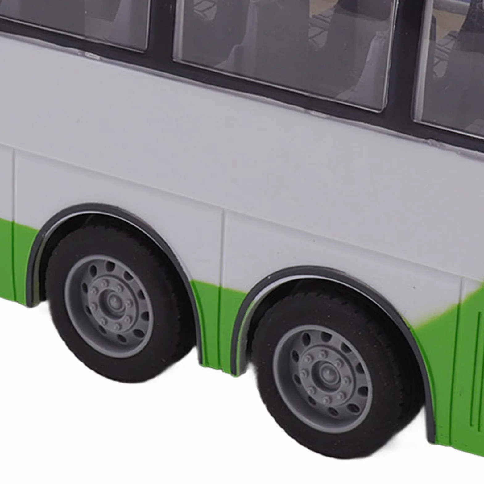 TOPINCN Grande 1/30 Juguetes de Autobús de Control Remoto Modelo de Autobús RC Simulación Educativa Eléctrica Vívida con Control Remoto para Niños Juguetes (Blanco Verde)