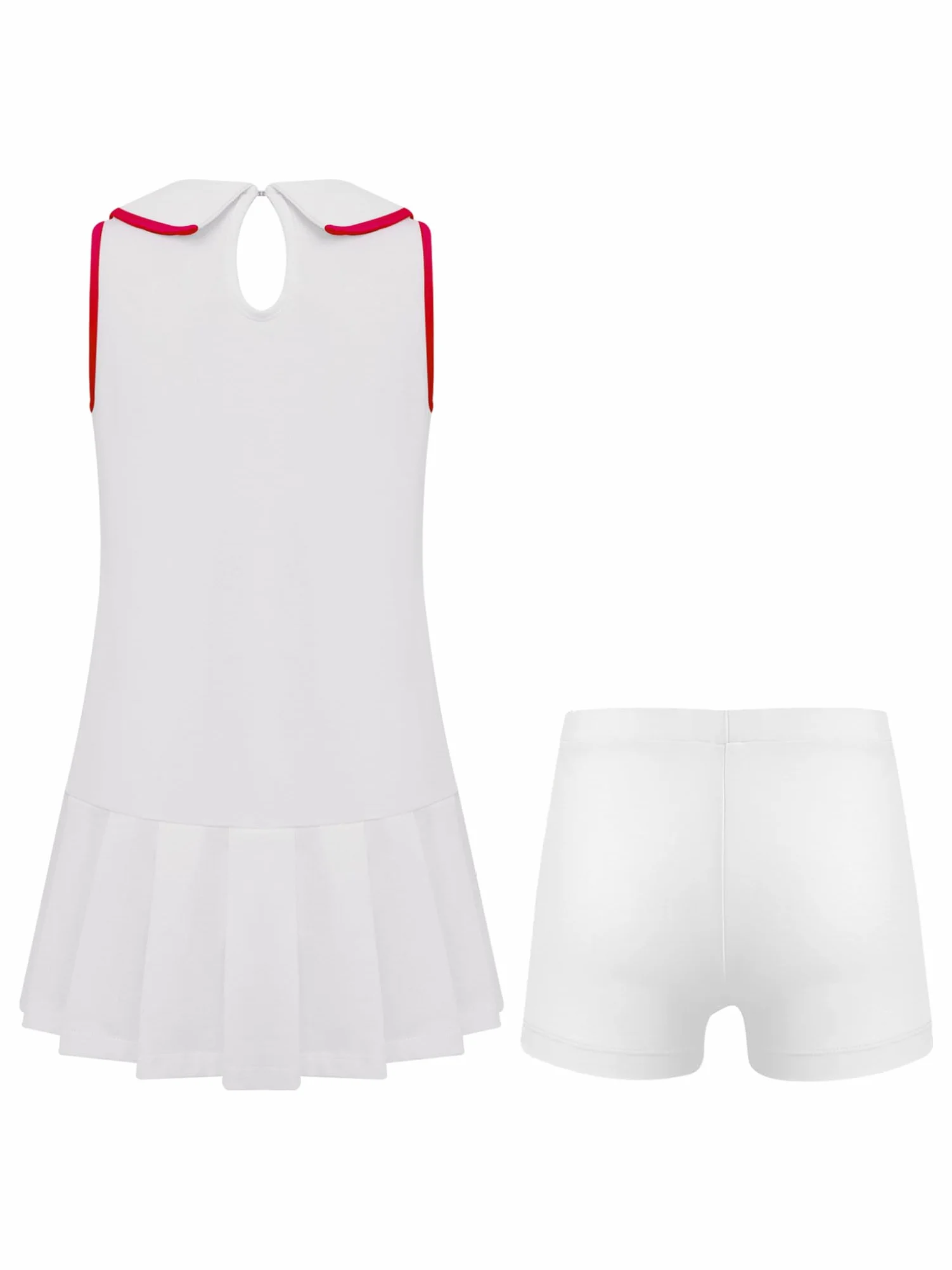 Conjunto de ropa de tenis para niños y niñas, sin mangas, con pantalones cortos