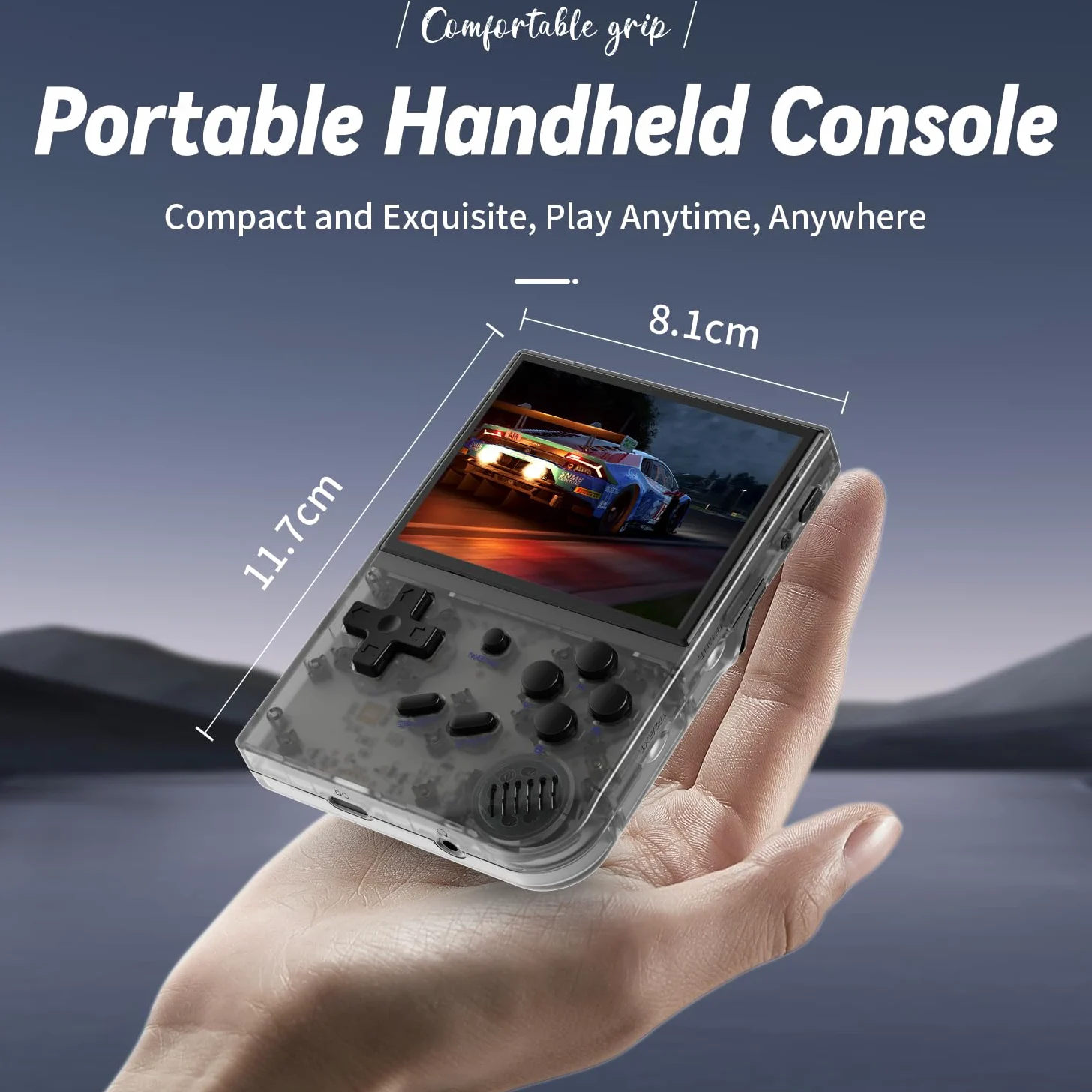 RG35XX - Consola de juegos de mano retro, pantalla IPS de 3.5 pulgadas, sistema Linux incorporado, tarjeta TF de 64 G, más de 5000 juegos (negro)