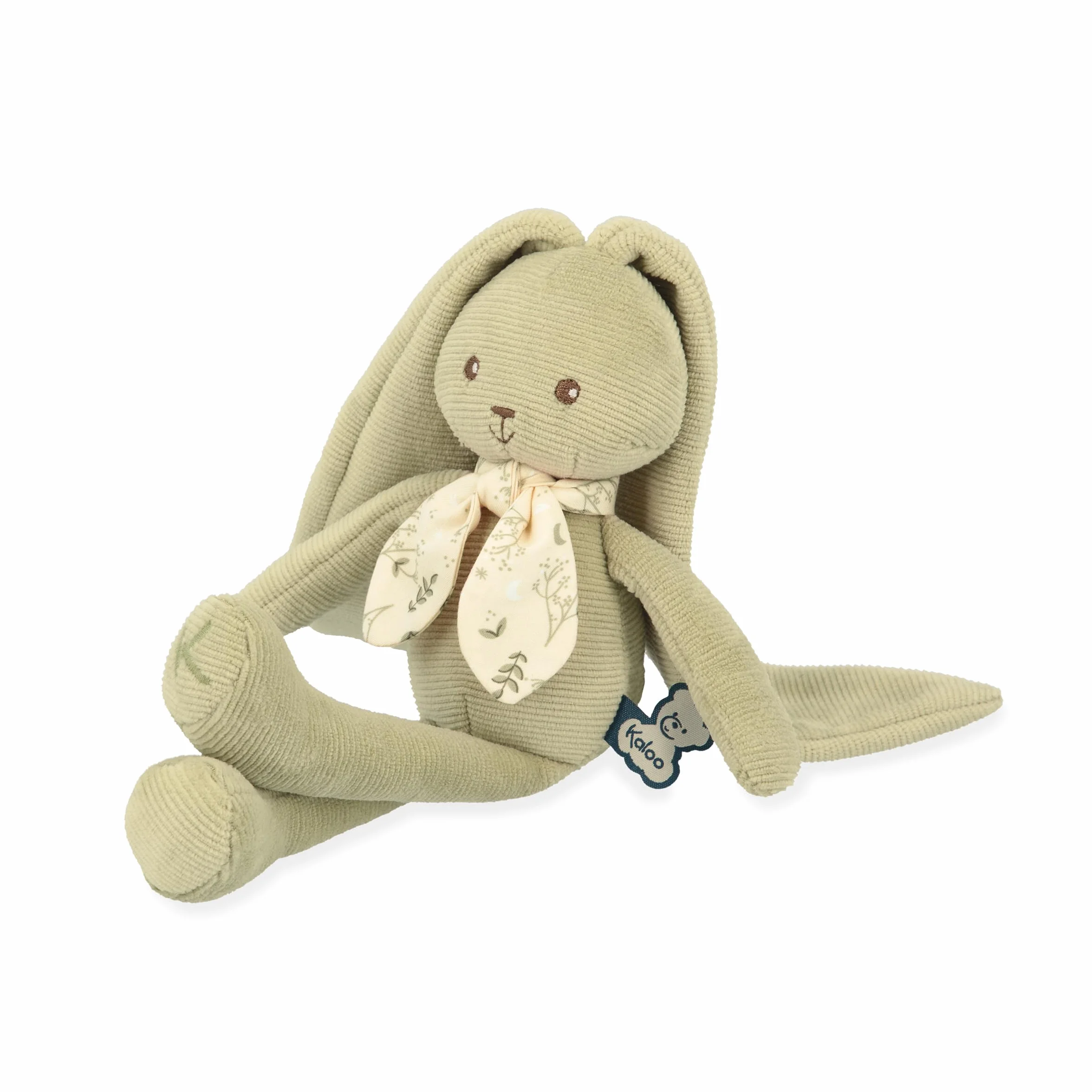 KALOO Lapinoo Muñeco Conejo Verde Peluche Pequeño 25 cm Tejido Muy Suave Caja de Regalo