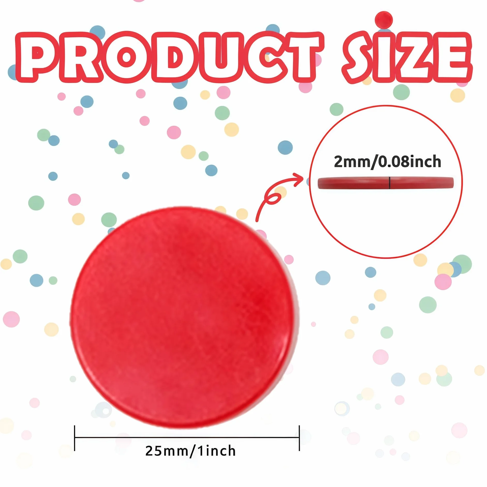 100 Piezas Fichas de Póker de Plástico, Fichas de Bingo, Fichas de Juego y Conteo para Niños (25mm, 6 Colores)