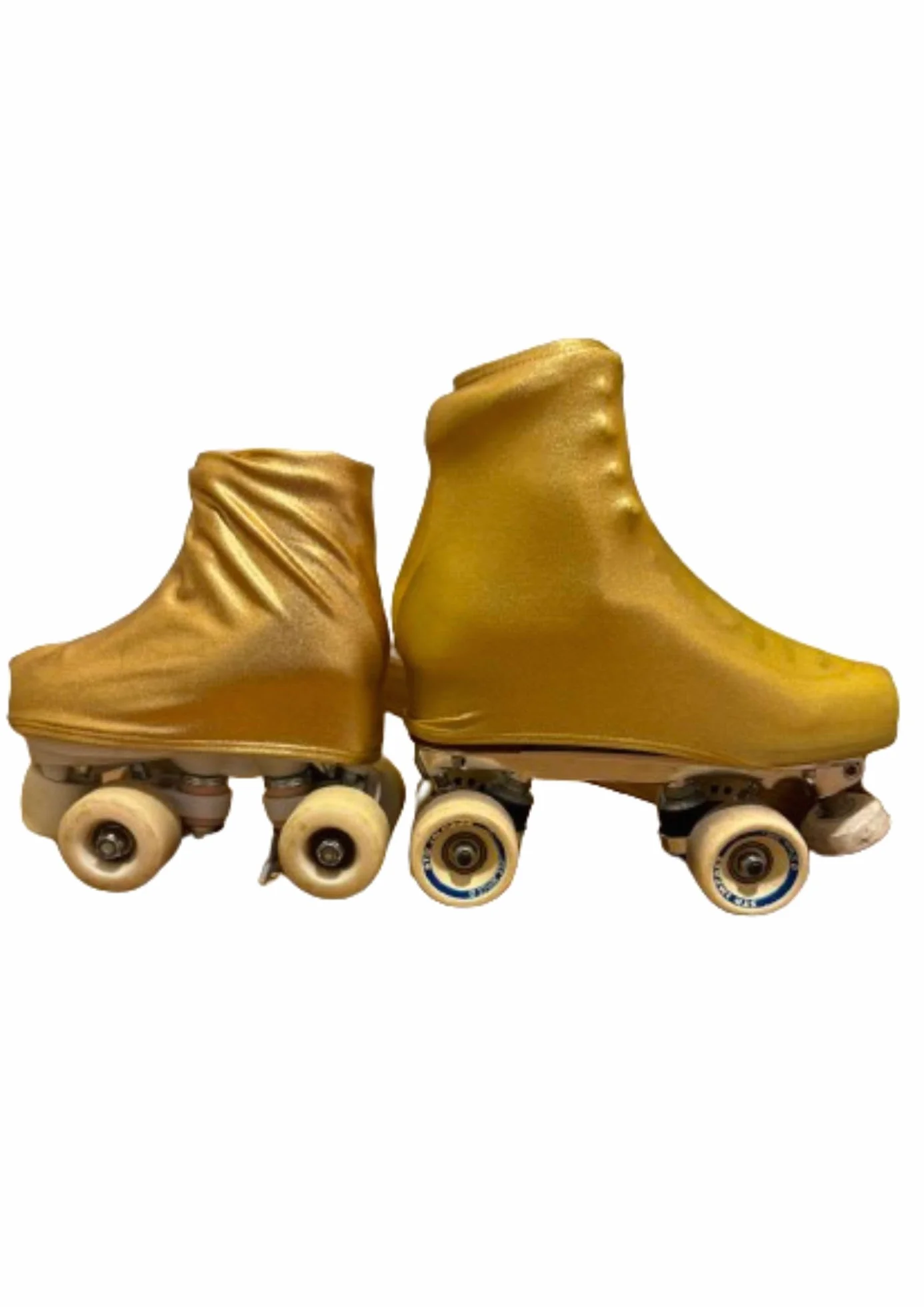 Cubrepatines de Patines en Línea y Hielo, Funda Opaca, Resistente y Elástica, Dorado, Talla 25-37