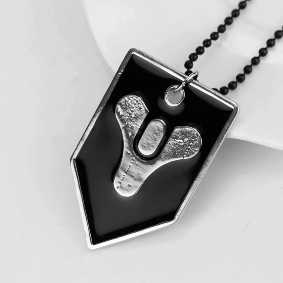 Collar Destiny de 3 piezas Hunter Warlock Titanio Colgante Emblema Collar Fantasma Iron Banner 2