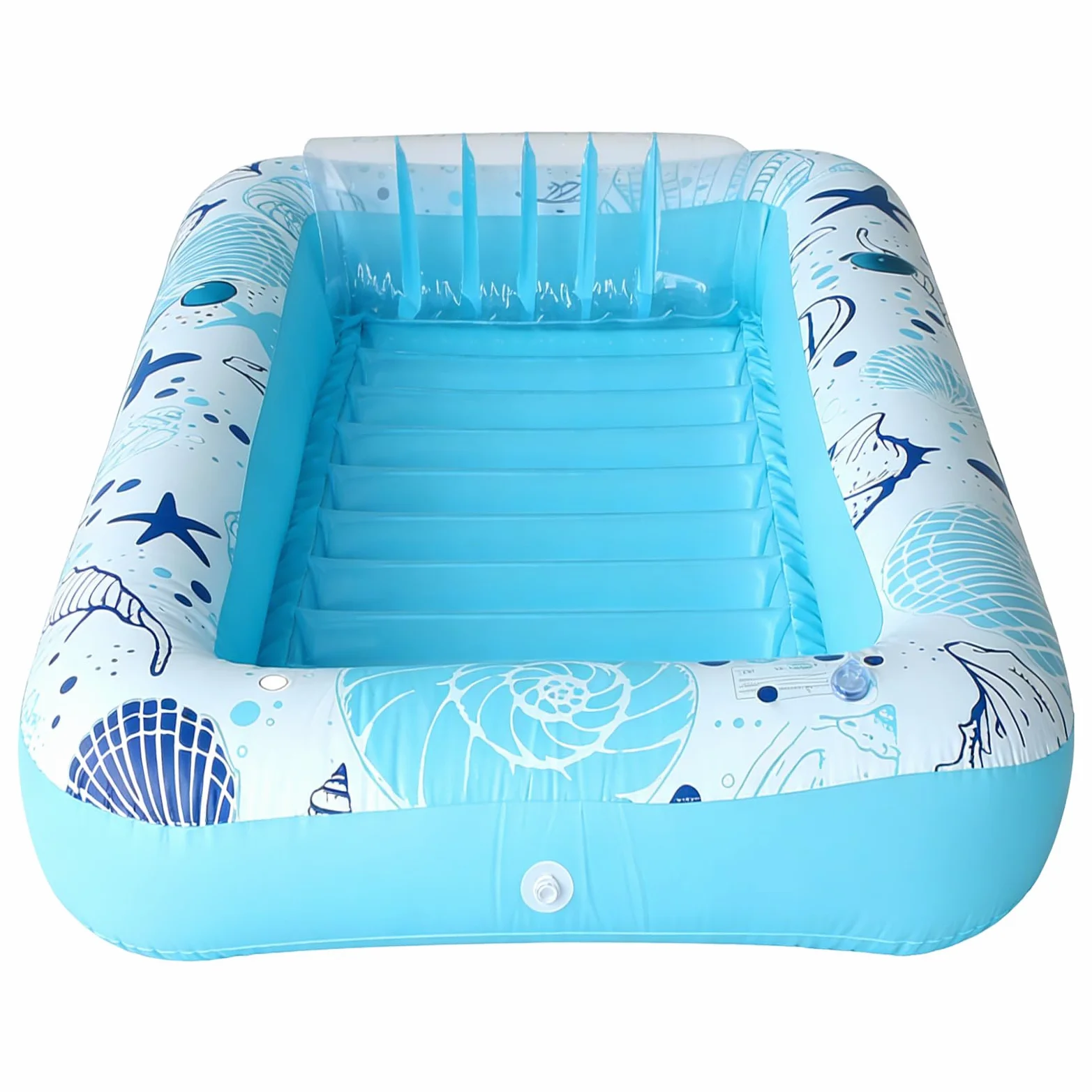 Tumbona inflable de piscina cómoda para tomar el sol, 185 x 115 x 25 cm, piscina bronceadora hinchable, para tomar el sol, diseño de válvula de doble capa, para lago de playa