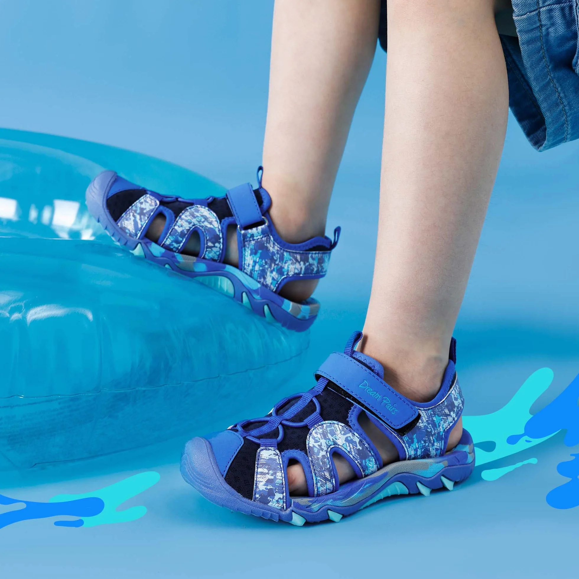 DREAM PAIRS Sandalias Deportivas de Verano para Niños y Niñas