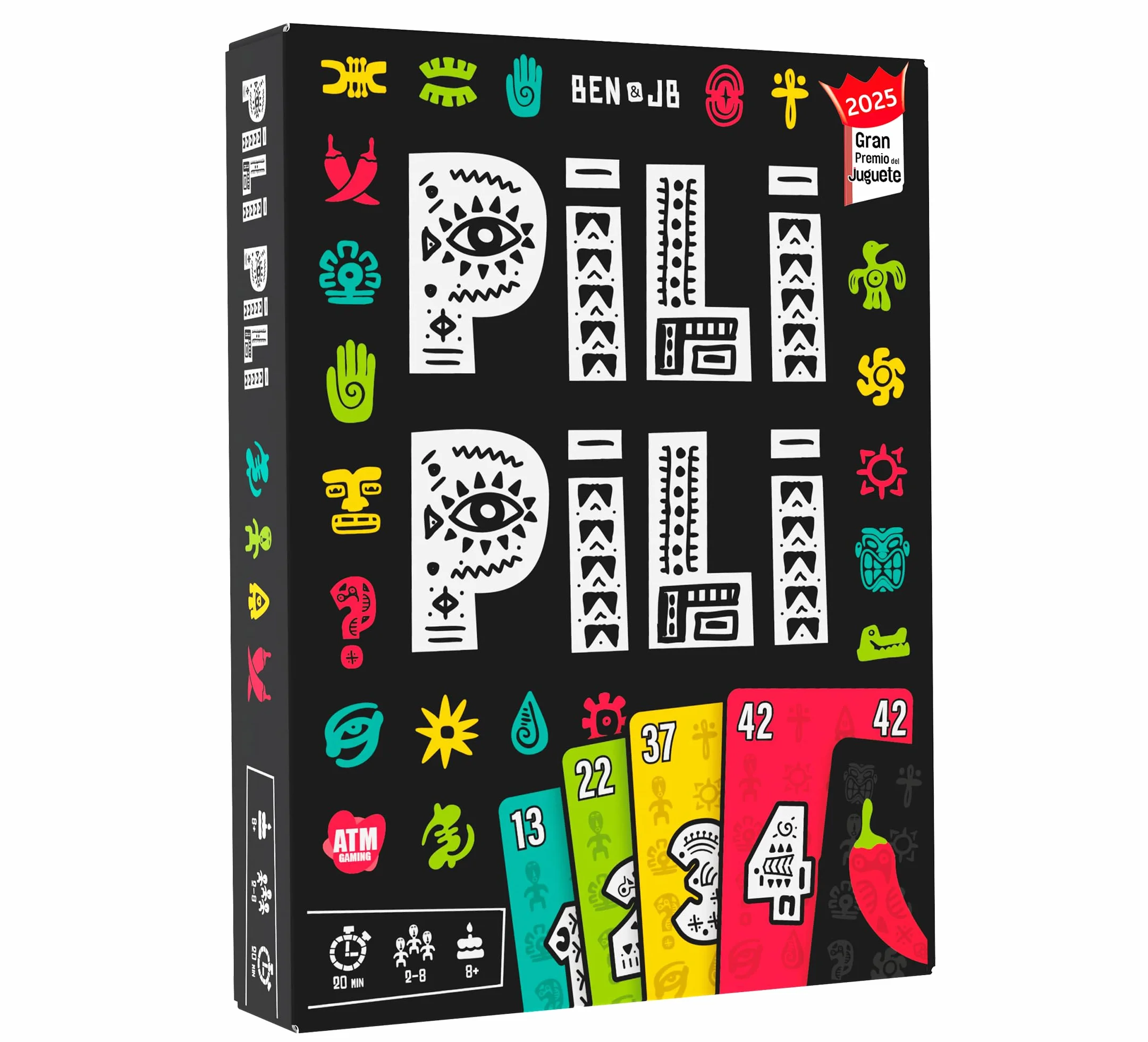 PILI PILI - Juego de Mesa Rápido y Estratégico | para Familia y Amigos - 2 a 8 Jugadores - Ganador del Gran Premio del Juguete 2025 - Regalo Original