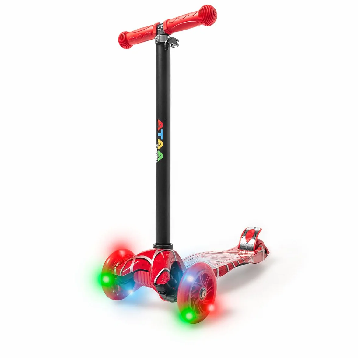 Patinete de 3 Ruedas ATAA Flash -Patinete para niños de 3 Ruedas, Patinete Infantil con Luces, Patinete de 3 Ruedas con Manillar Ajustable, Giro por Gravedad, Patinete de 2 a 9 años