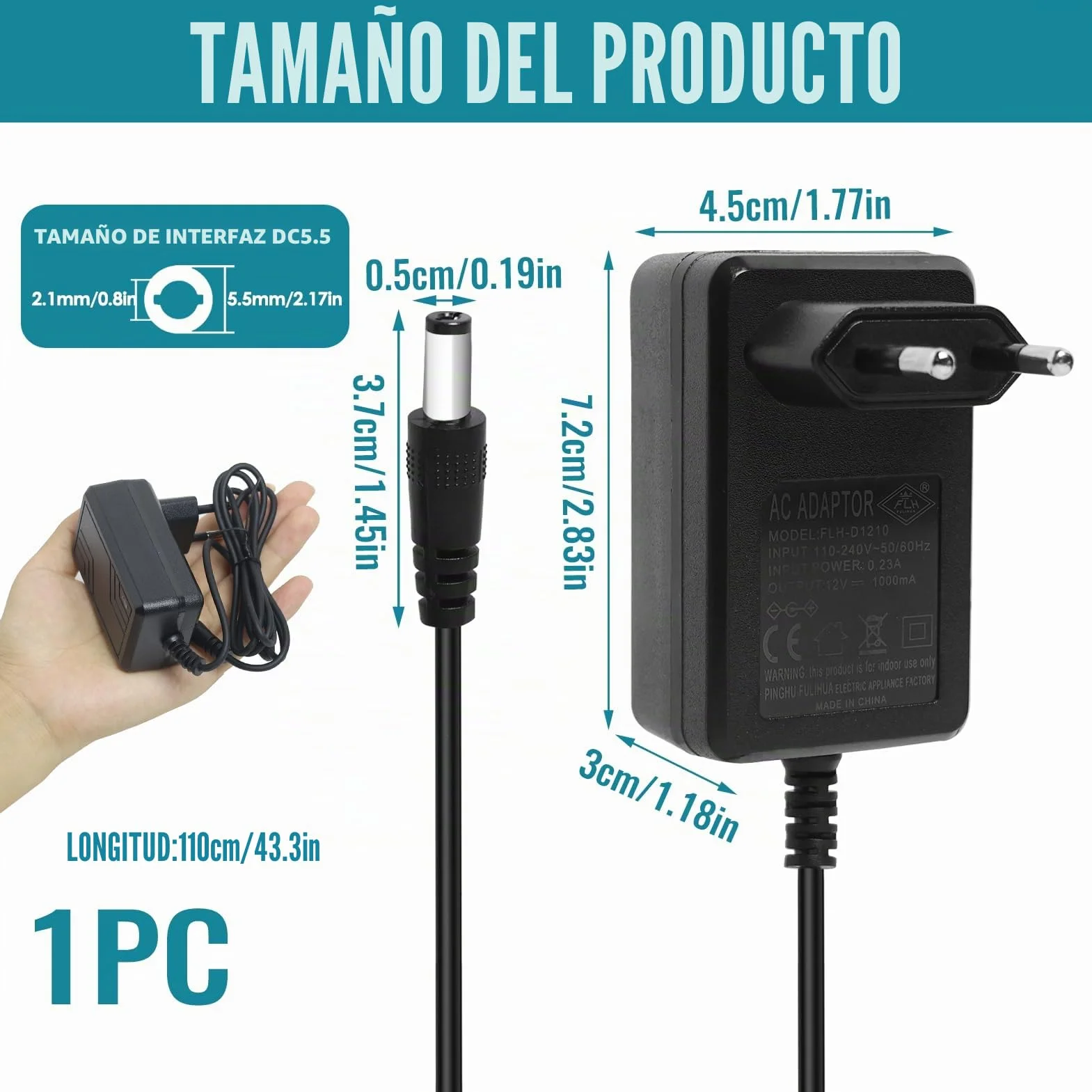Cargador de 12 V para coche eléctrico infantil, cargador universal de 12 V 1 A, para coche eléctrico infantil, paseo en juguetes, para SUV ATV moto, coche, eléctrico de motocicleta, coches eléctricos