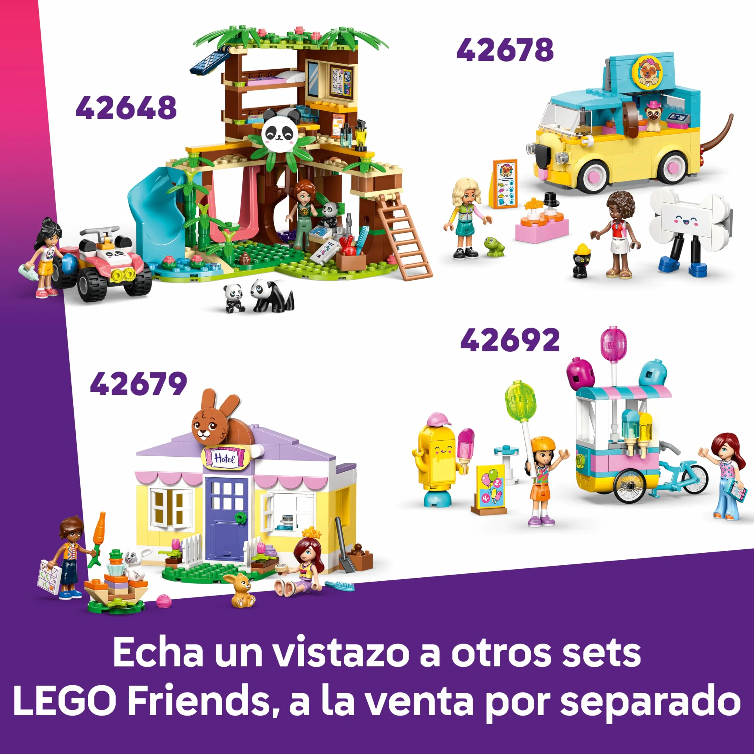 LEGO Friends Aventuras en el Barco-Ajolote de Juguete - 2 Mini Muñecos, 2 Figuras de Animales Adorables, Plantas, Flores y Accesorios - Regalo de Cumpleaños para Niñas de 5+ Años - 42681