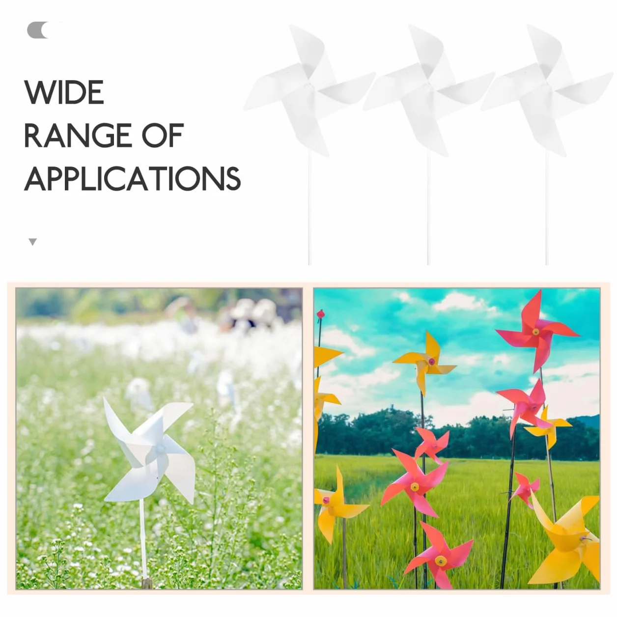 STOBOK Molino de viento de papel DIY para colorear para niños, 24 piezas, juego educativo para manualidades, molinillos de viento para jardín de infantes y juego al aire libre