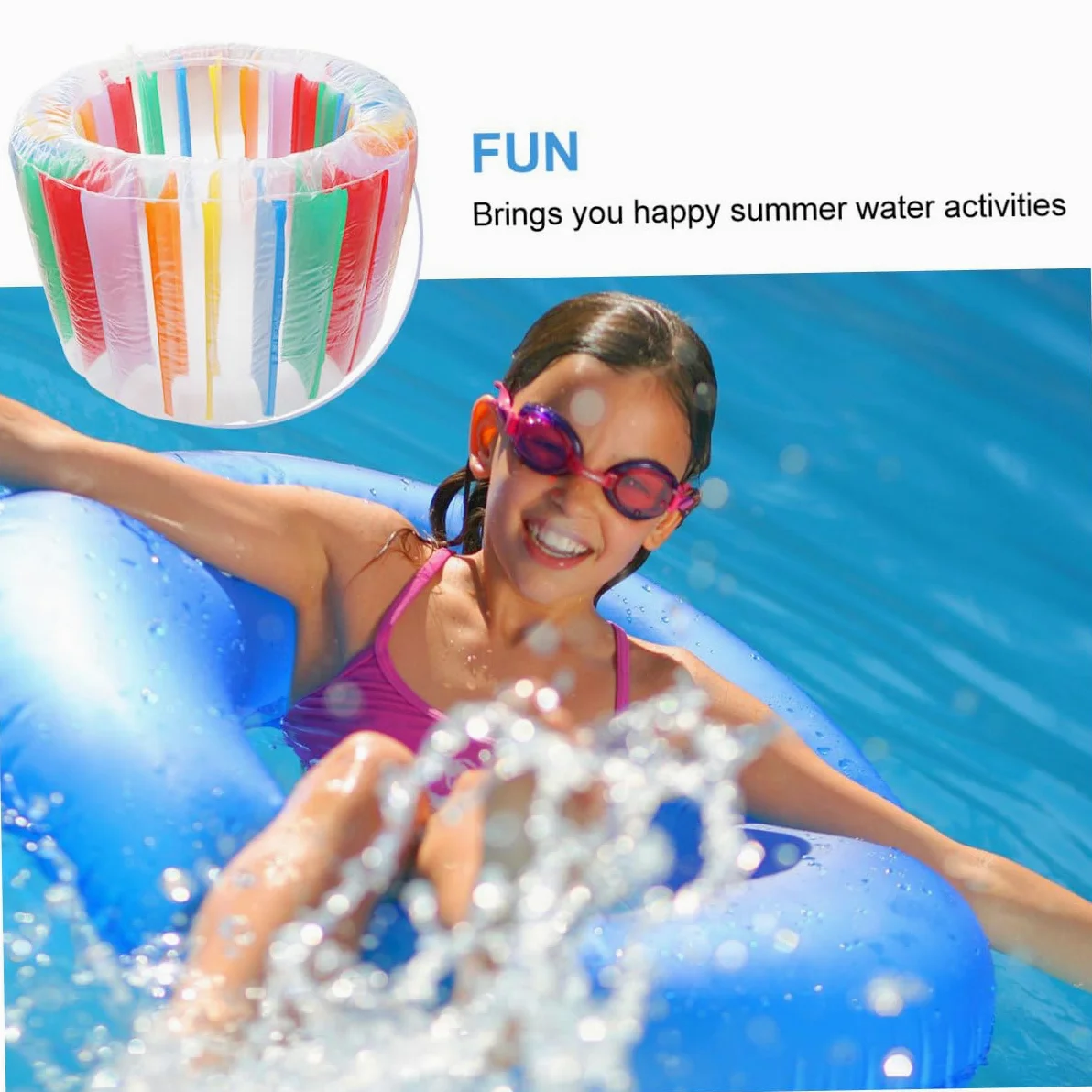 Rueda de Agua Inflable 1 Pieza PVC Juguete Flotante Colorido | Piscina y Césped, Plegable, Construcción Resistente, Uso Infantil para Niños y Chicos