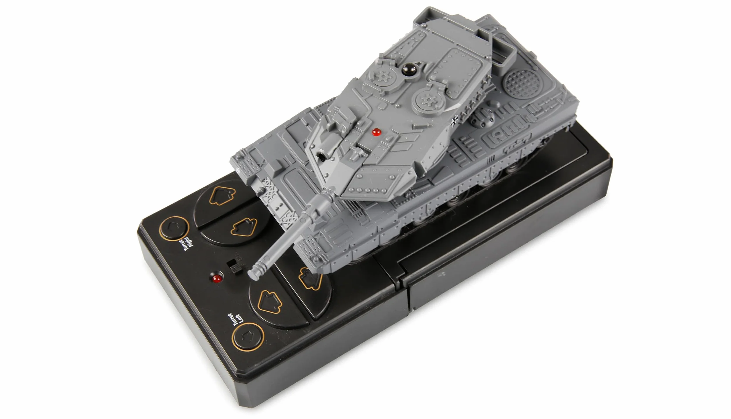 Amewi RC Leopard II - Minitanque con función de batería por Infrarrojos (Mando a Distancia, 1:72, niños a Partir de 8 años), Color Gris