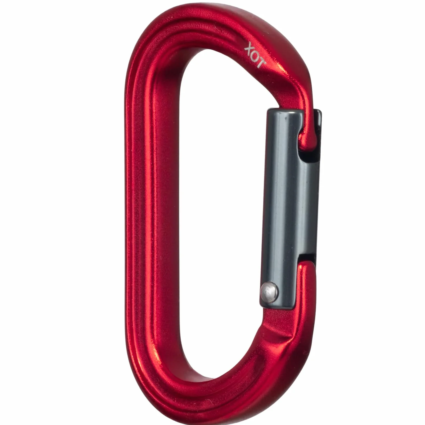 Mosquetón Auxiliar Xot Aluminio 7075 Cierre Keylock 8 kN Rojo