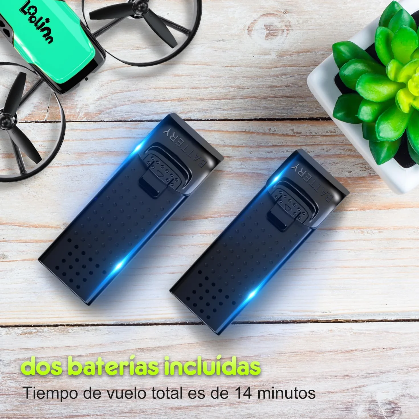 Loolinn | Drones para Niños con Camara Ajustable (8+), Mini Dron con Fotos y Videos, Incluye Dos Baterias, Seguro Para Volar, Fácil De Volar, Certificación Aprobada C0 (Idea para Regalo)