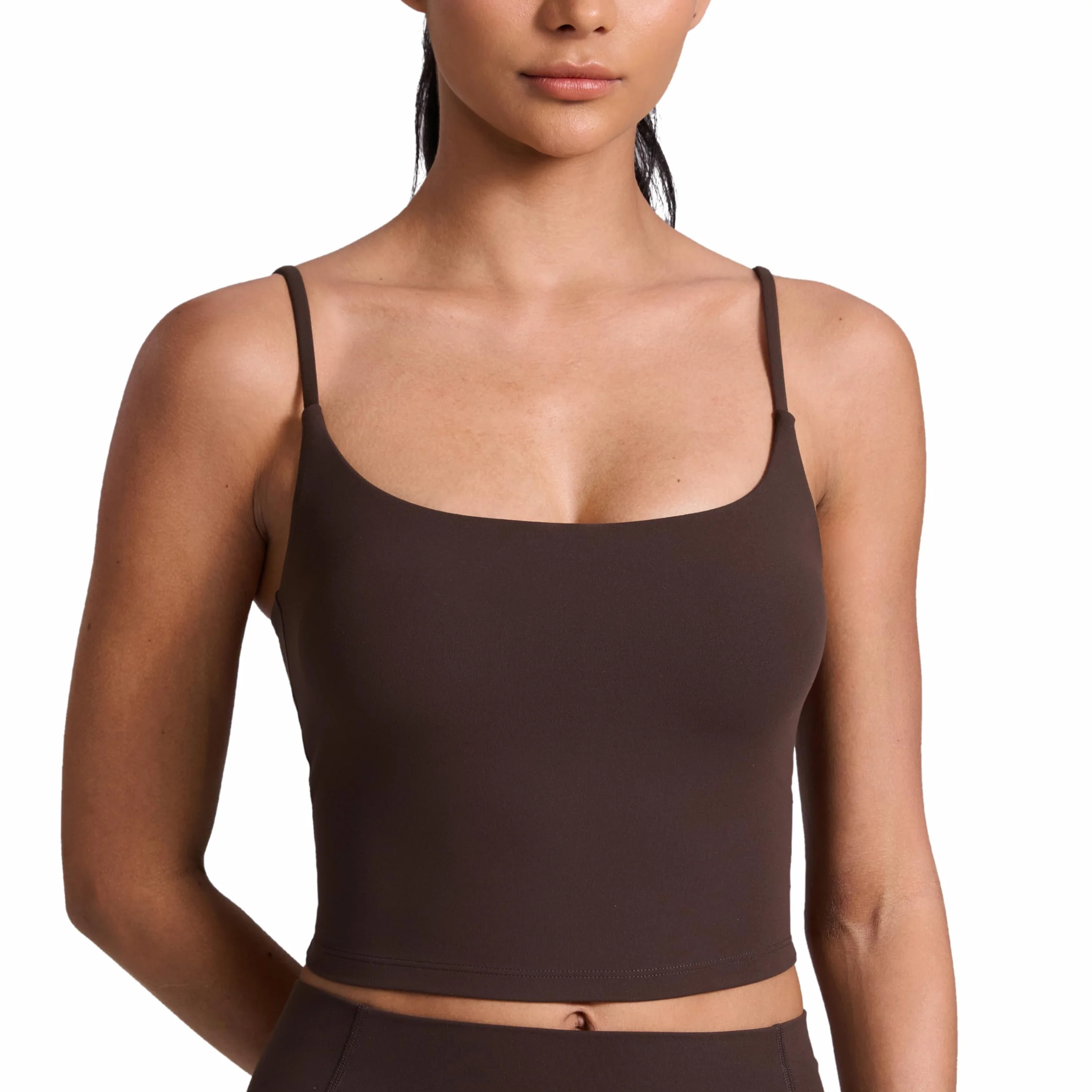 CRZ YOGA Butterlift Sujetador Deportivo Mujer Cuello Redondo Espalda en U Crop Top
