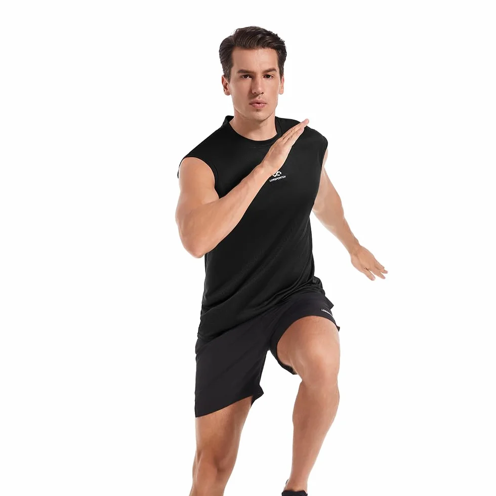 Camiseta sin Mangas para Hombre Deportiva Culturismo Entrenamiento Gimnasio Fitness Correr