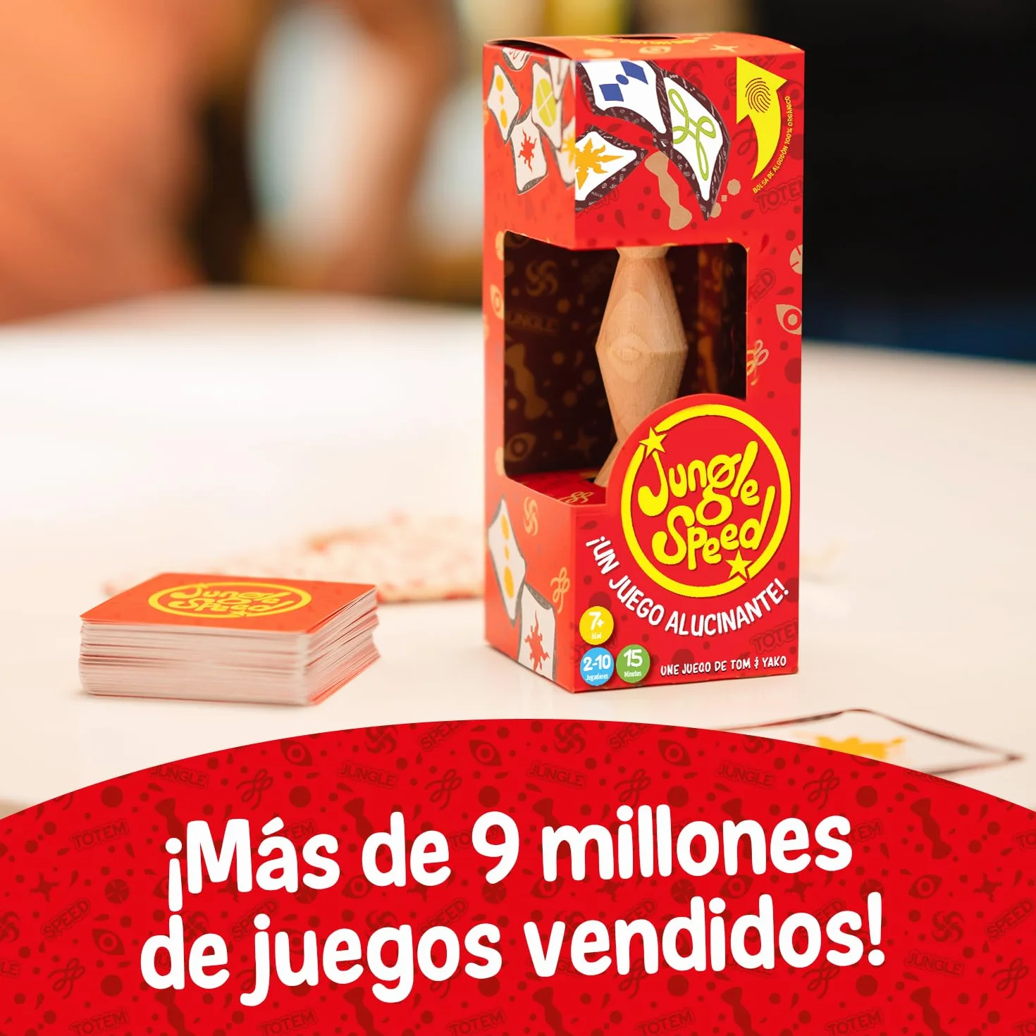 Asmodee Jungle Speed Juego de Cartas, Mesa Divertido para Amigos y Familia, 7+ Años, 2-10 Jugadores, 10 Minutos, Español y Portugués