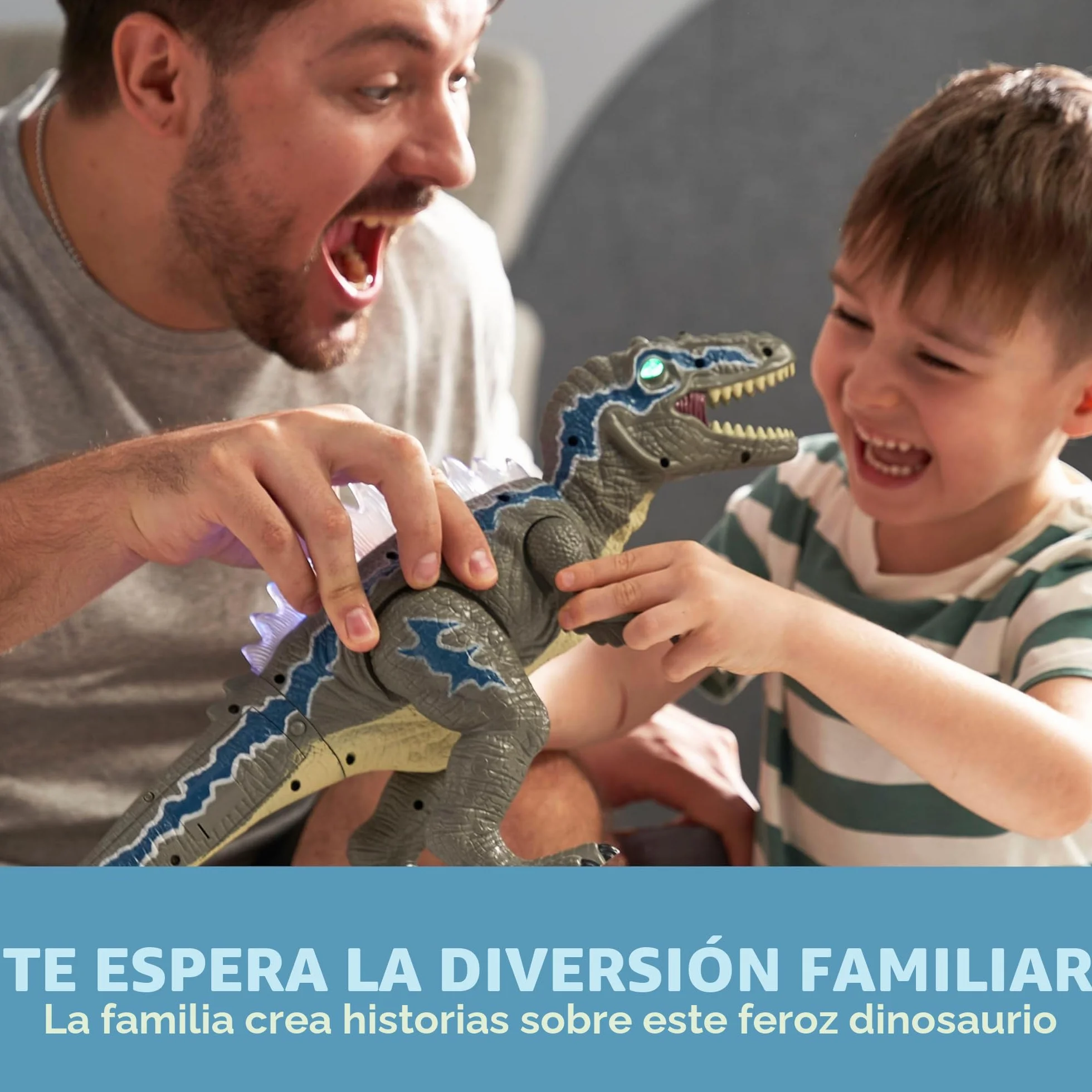 SYNCFUN Juguetes de Dinosaurios de Control Remoto para Niños y Niñas de 3 4 5 6 7 Años, Dinosaurios T-Rex Realistas Que Caminan y Rugen, Regalo de Cumpleaños y Navidad para Niños y Niñas Qequeños