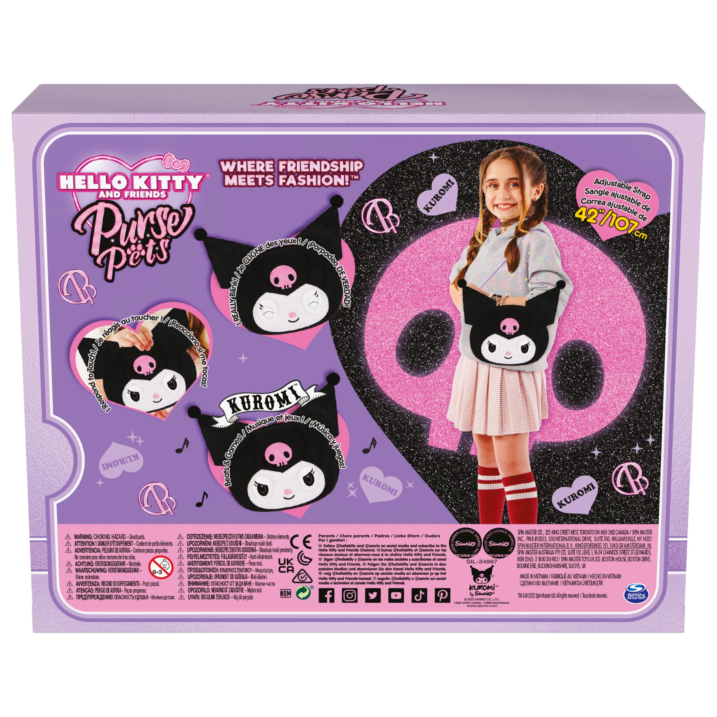 Purse Pets Pets Sanrio Kuromi, unisex (Spin Master 6065436)