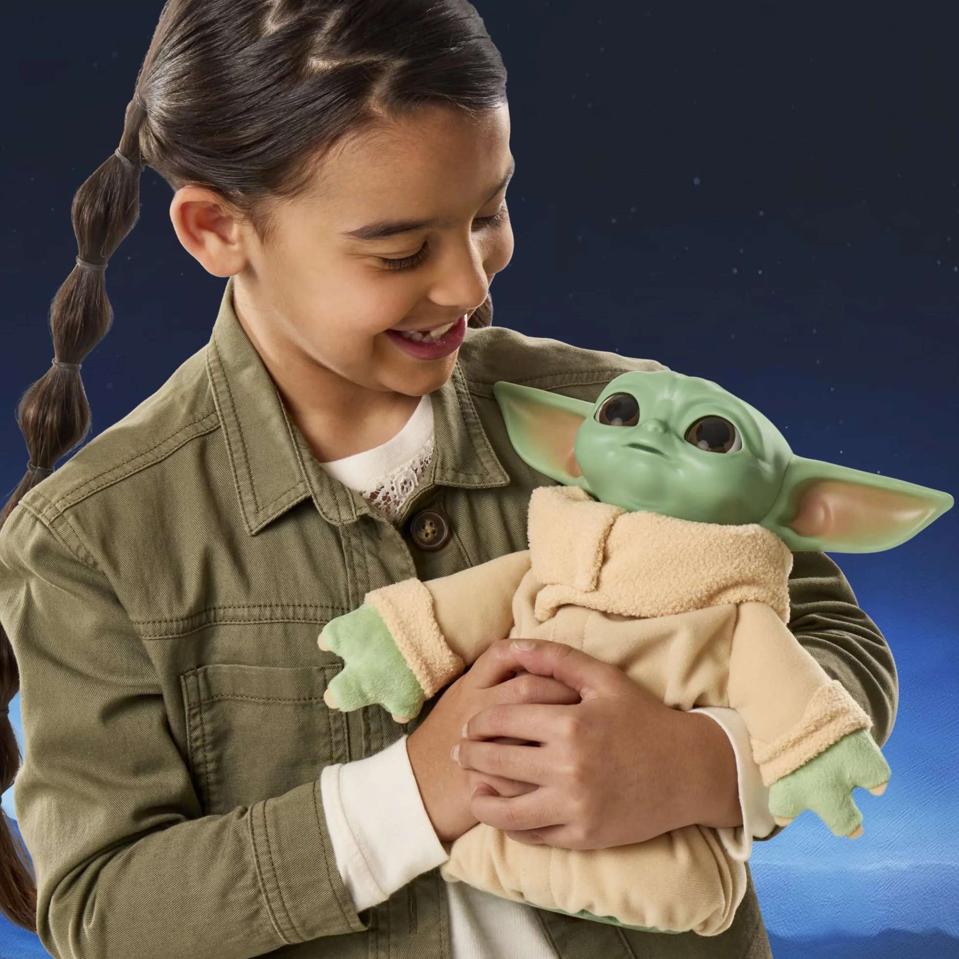 Star Wars, Grogu Compañero de acción, Peluche animatrónico Interactivo de 25 cm, The Mandalorian & Grogu, Juguetes para niños y niñas a Partir de 4 años