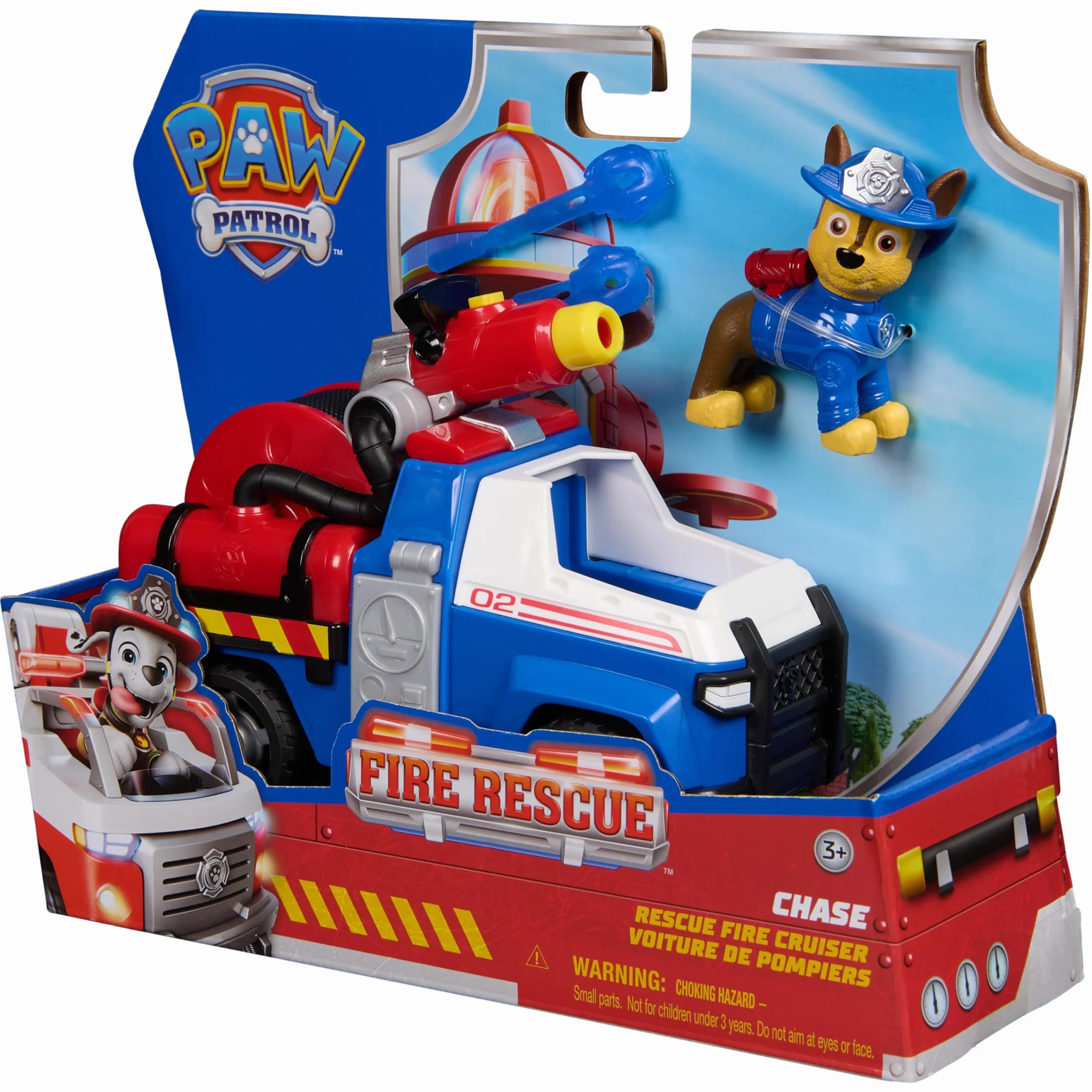 Paw Patrol Patrulla Canina Vehículo Figura Chase Fire Rescue Mission Bomberos Coche Juguete Infantil 3 Años