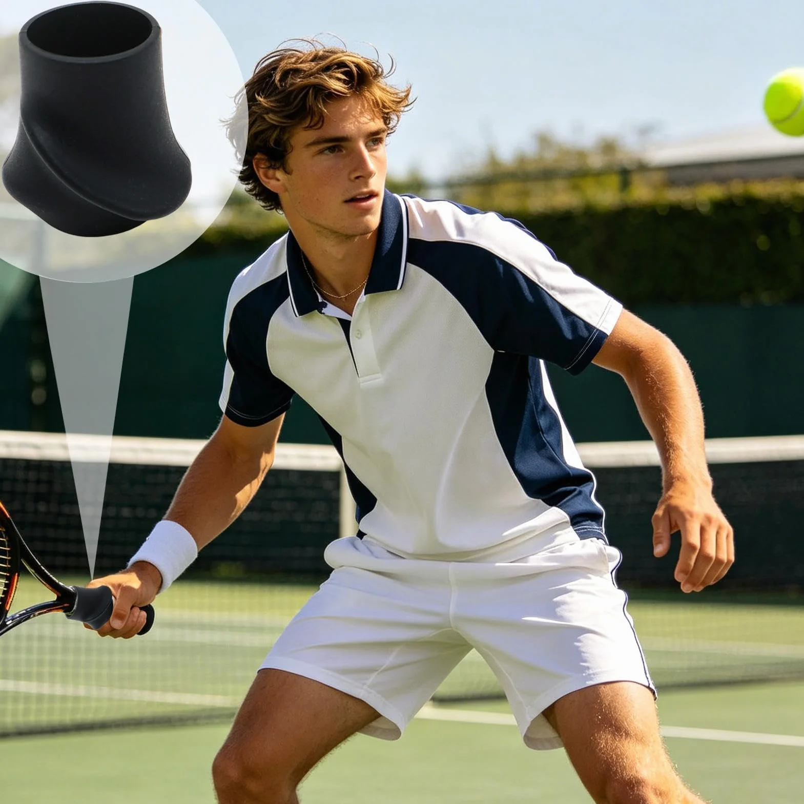 Entrenador de agarre para tenis y bádminton, ayuda de enseñanza para deportes al aire libre e interior