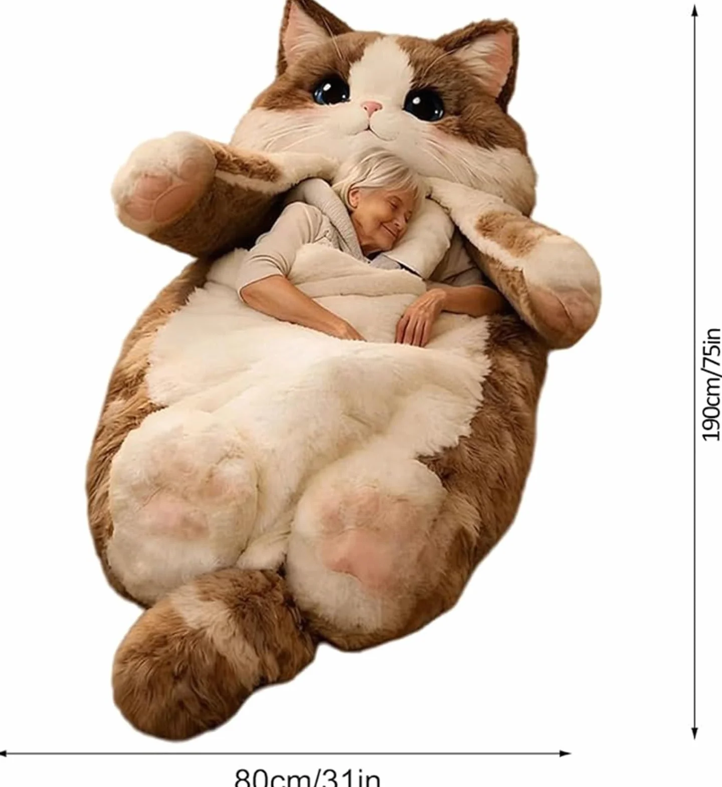 Saco de Dormir for Adultos, Sobres adorables, cómodo Saco de Dormir y Almohada esponjosa en uno