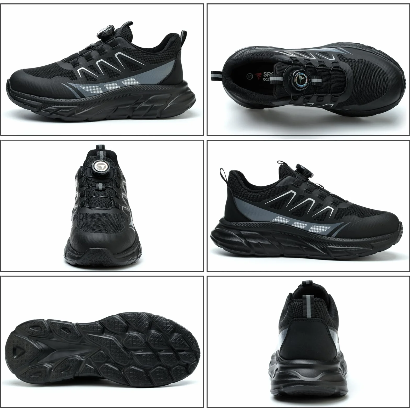 RASEARY Zapatos de Seguridad con Punta de Acero Ligeros Antideslizantes para Hombre Mujer