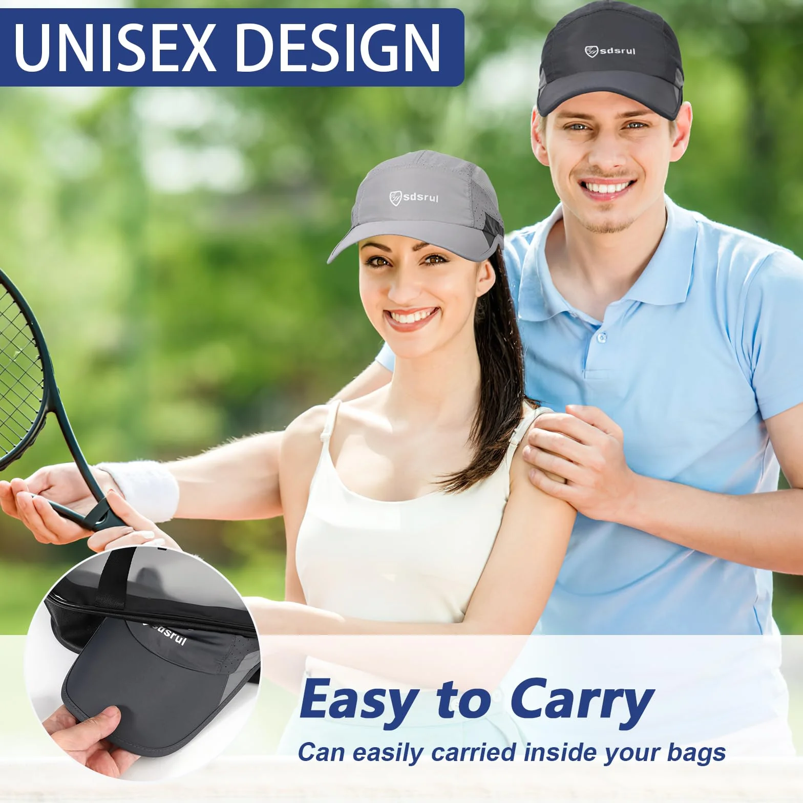 Gorra de Béisbol Transpirable para Hombre, Protección Solar, Secado Rápido, Malla Plegable, Lavable, Ligera, Sombrero de Verano