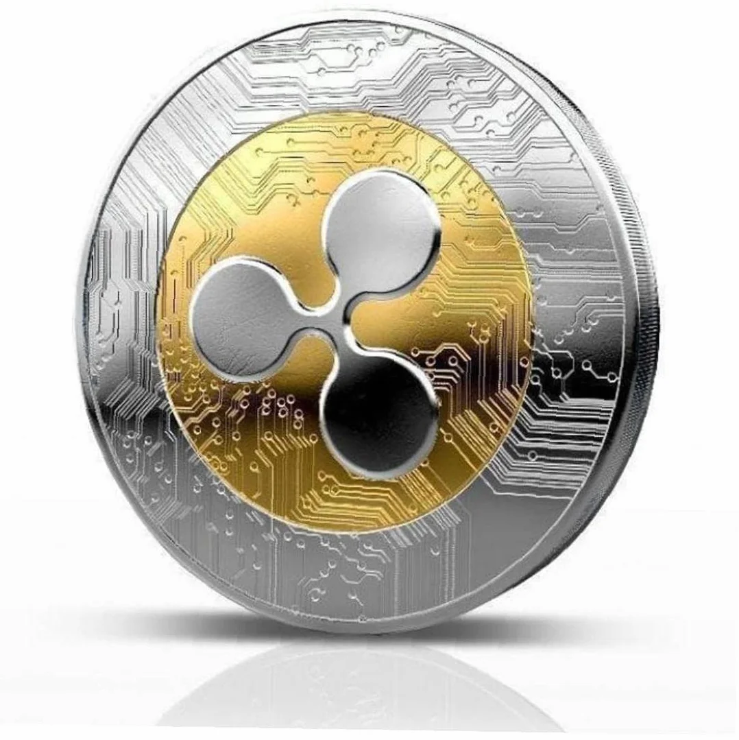 Ripple Commemorative Coin Copper Silver Art Art Gift Fishys Gift for Collector