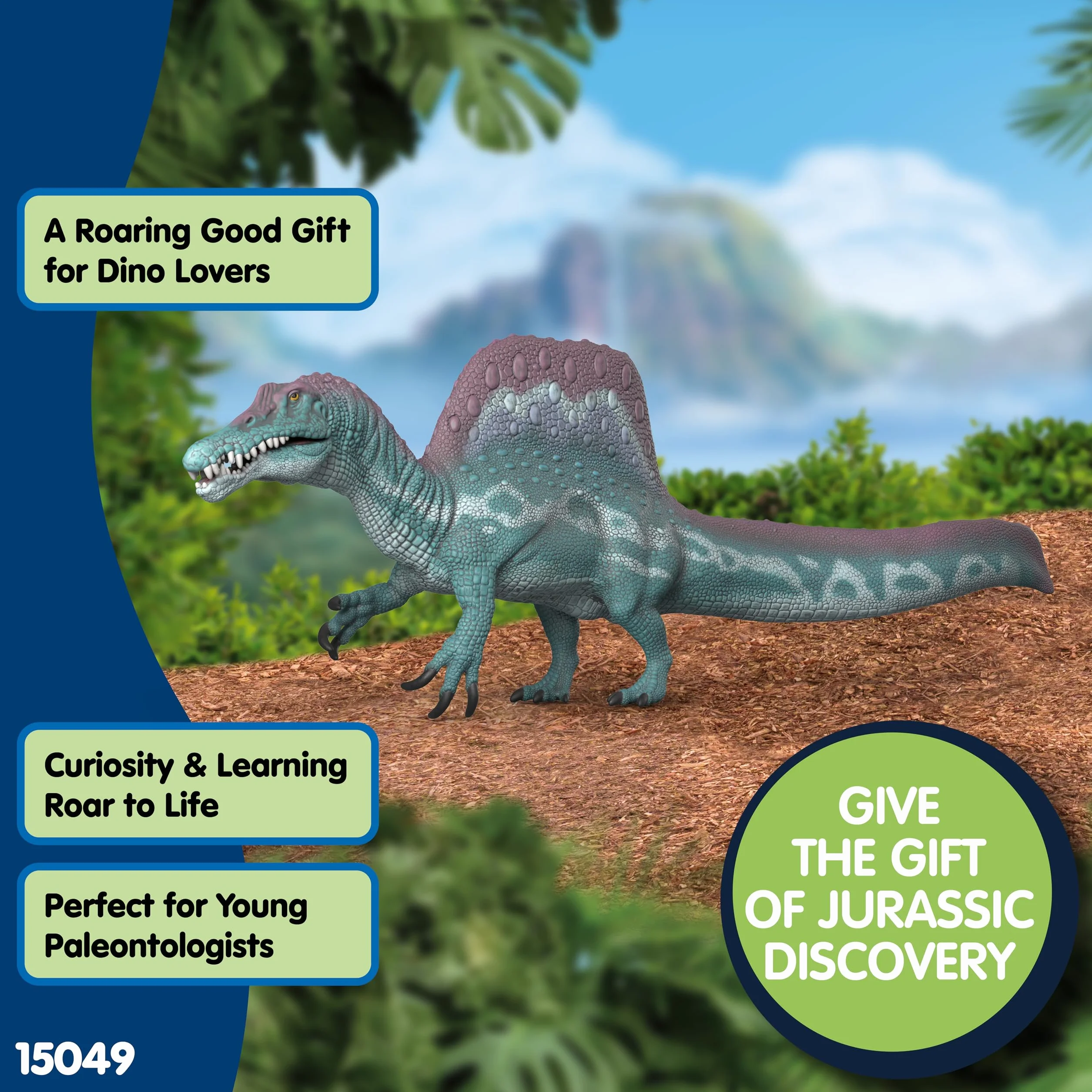 Schleich Dinosaurs Spinosaurus 15049 Juguete Dinosaurio Detallado Mandíbula Móvil Coleccionable 33 x 12 x 6 cm