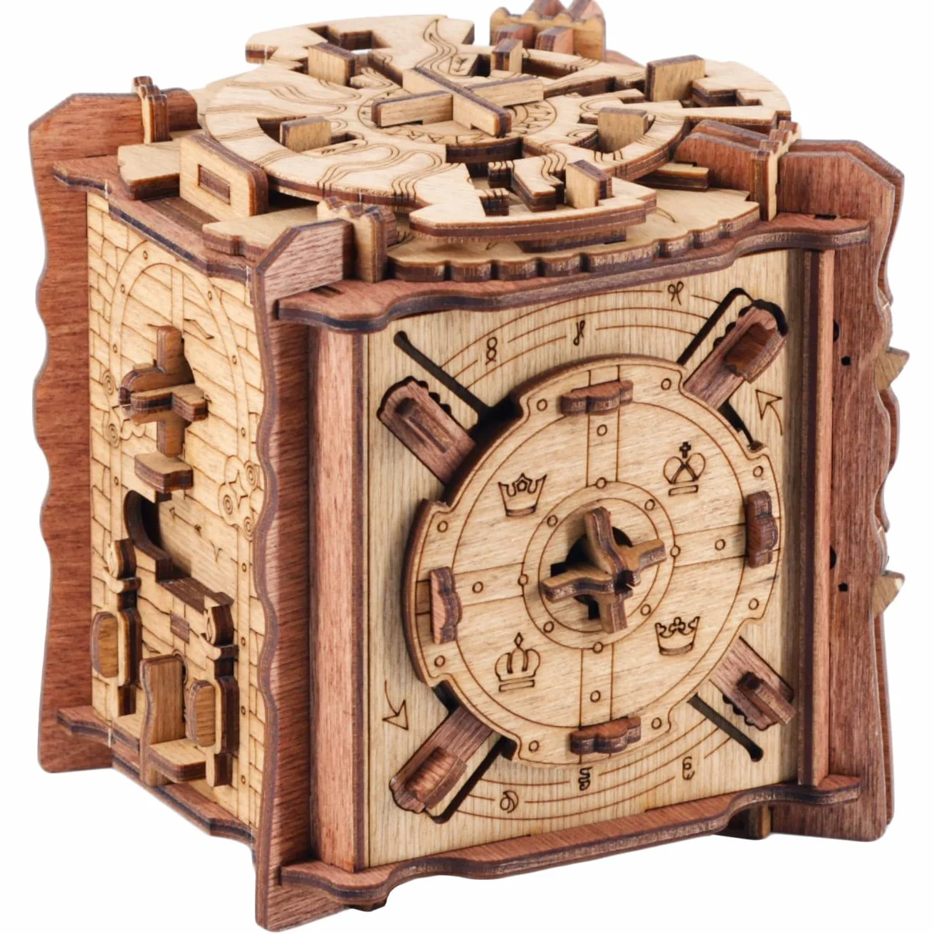 iDventure Cluebox - El Secreto de Camelot: Puzzle Box Escape Room Juego - complicados Rompecabezas de Madera en 3D - Juegos de Caja de Escape para Adultos y Caja de Rompecabezas para niños