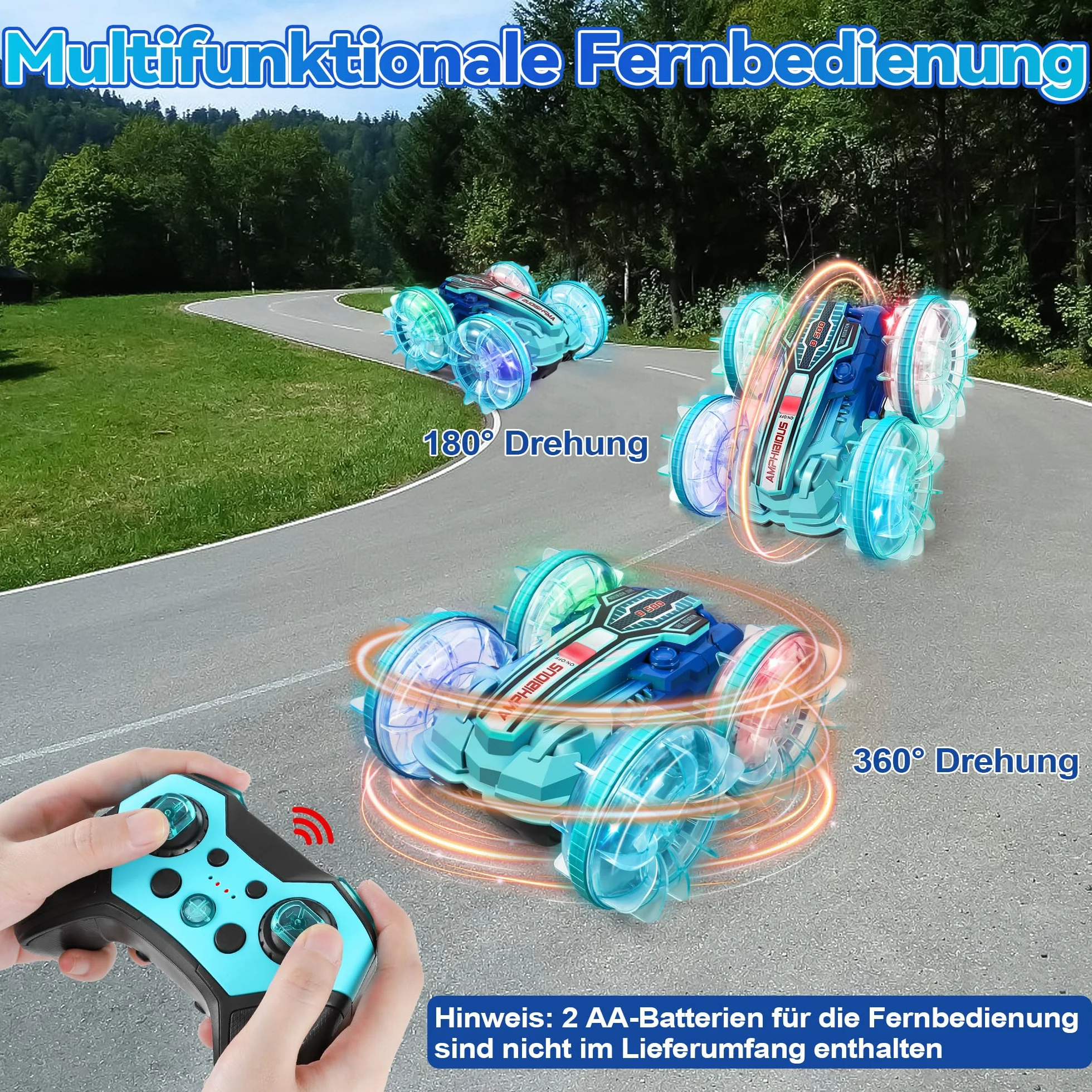Coche Teledirigido Anfibio - Coches Teledirigidos Niños 4 5 6 7 8 Años Carro Telecomandado Criança Bateria Recargable Coche Anfibio Teledirigido Regalos Juguetes para Niños Niñas 3-12 Años