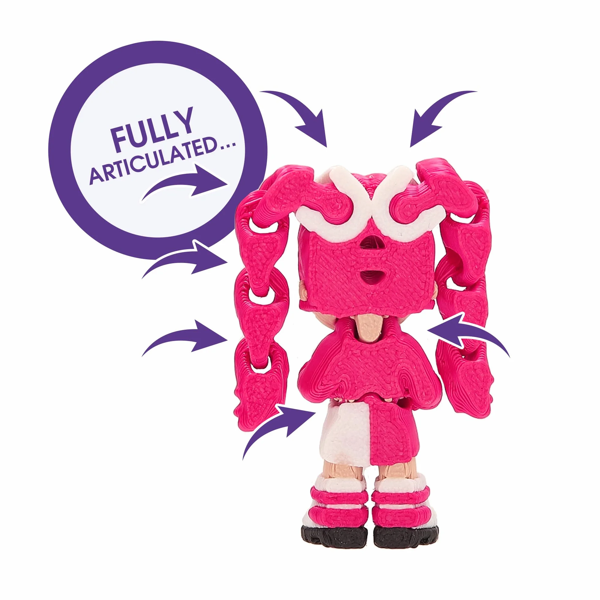 K-POP IDOL PALZ 3D Pack de 3 Yura, Nari, Yuni Figuras Coleccionables Altamente Articuladas con Cabello Intercambiable Juguete para Niños a Partir de 3 Años