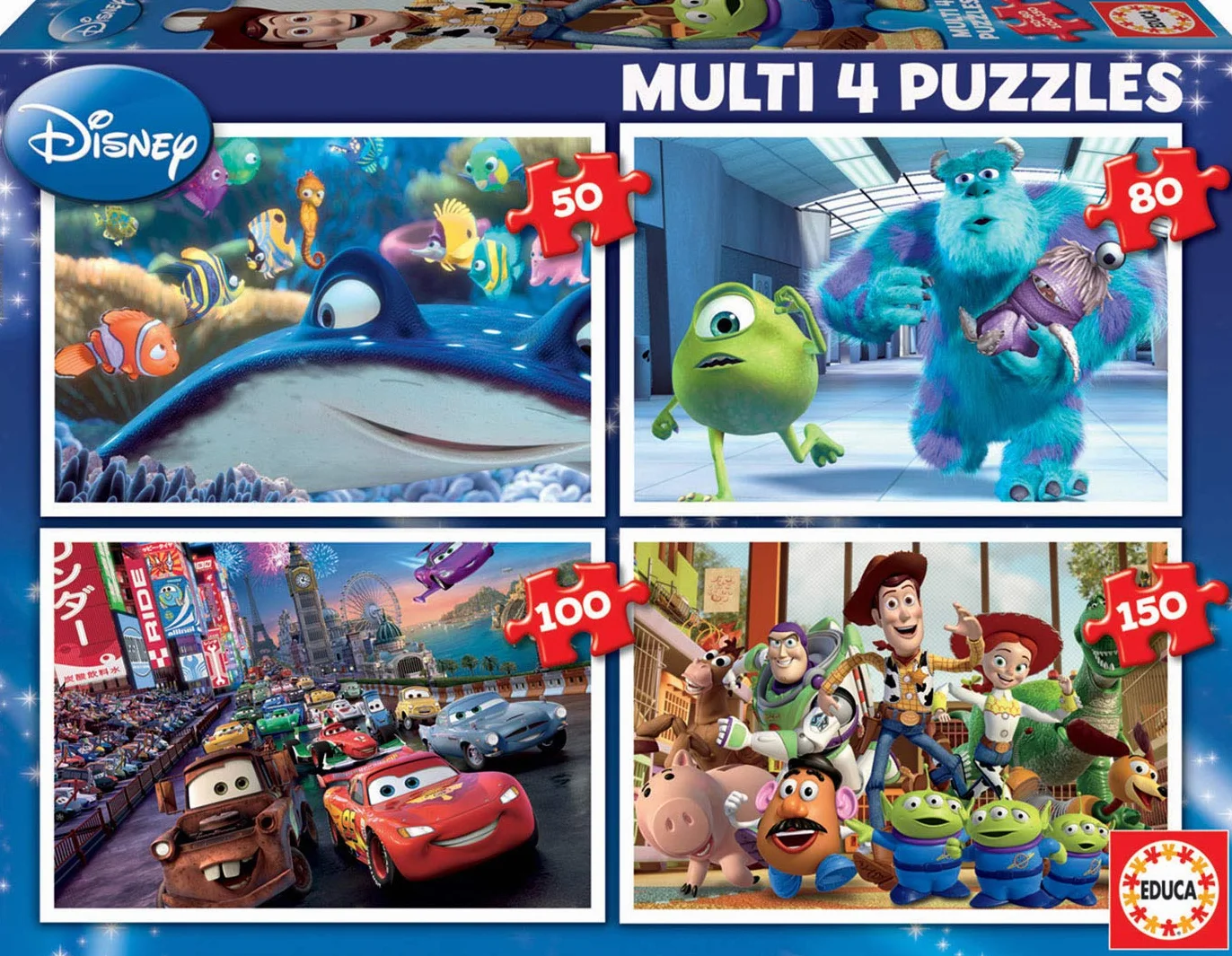 Educa Puzzle Disney Progresivo 50 80 100 150 Piezas Juego Educativo Infantil 5 años 15615